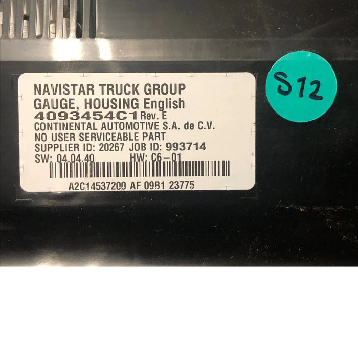 4093454C1 Genuine International Instr Cluster Premium 2500 Rpm Gauge Cluster