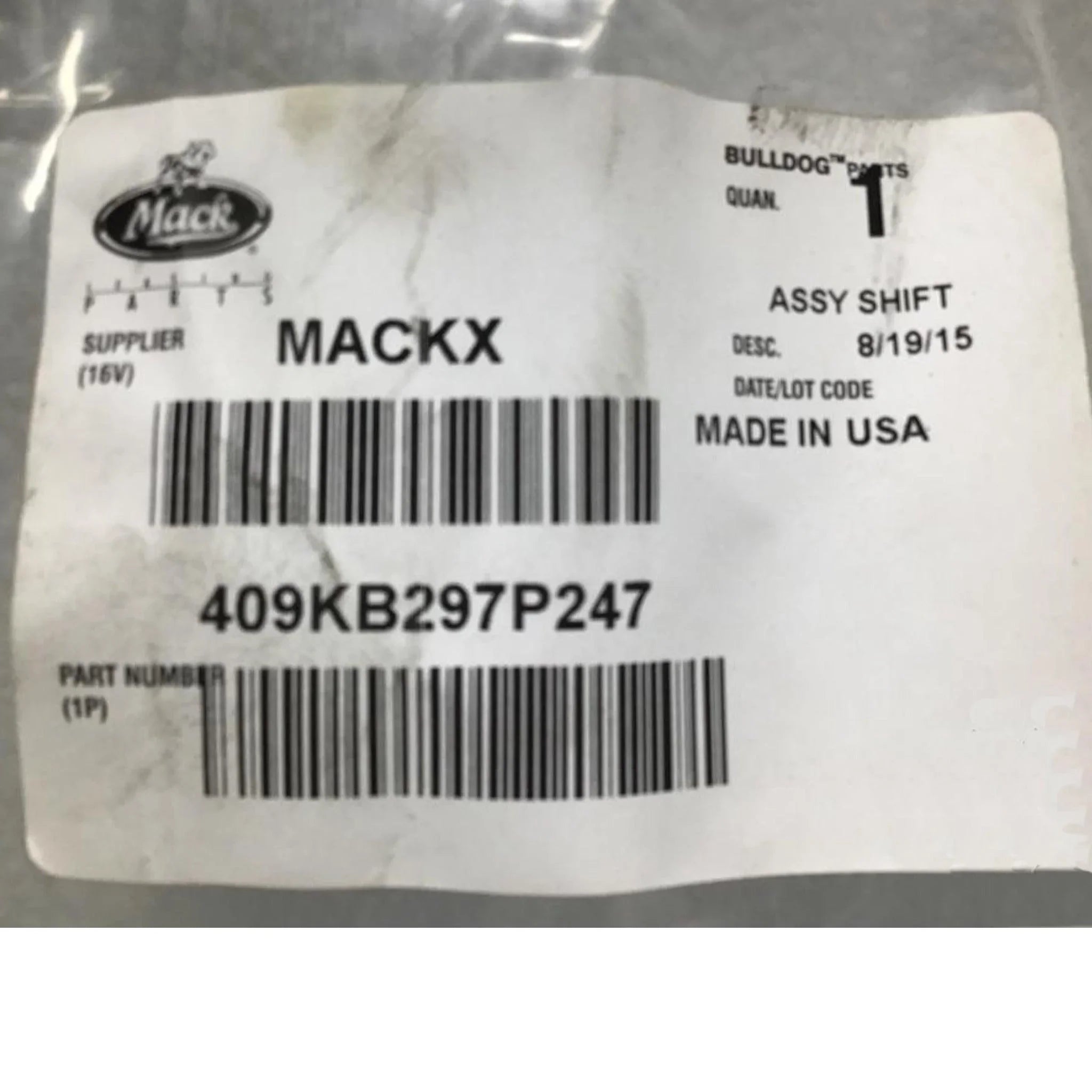 409KB297P247 Genuine Volvo Shift Cover - Truck To Trailer