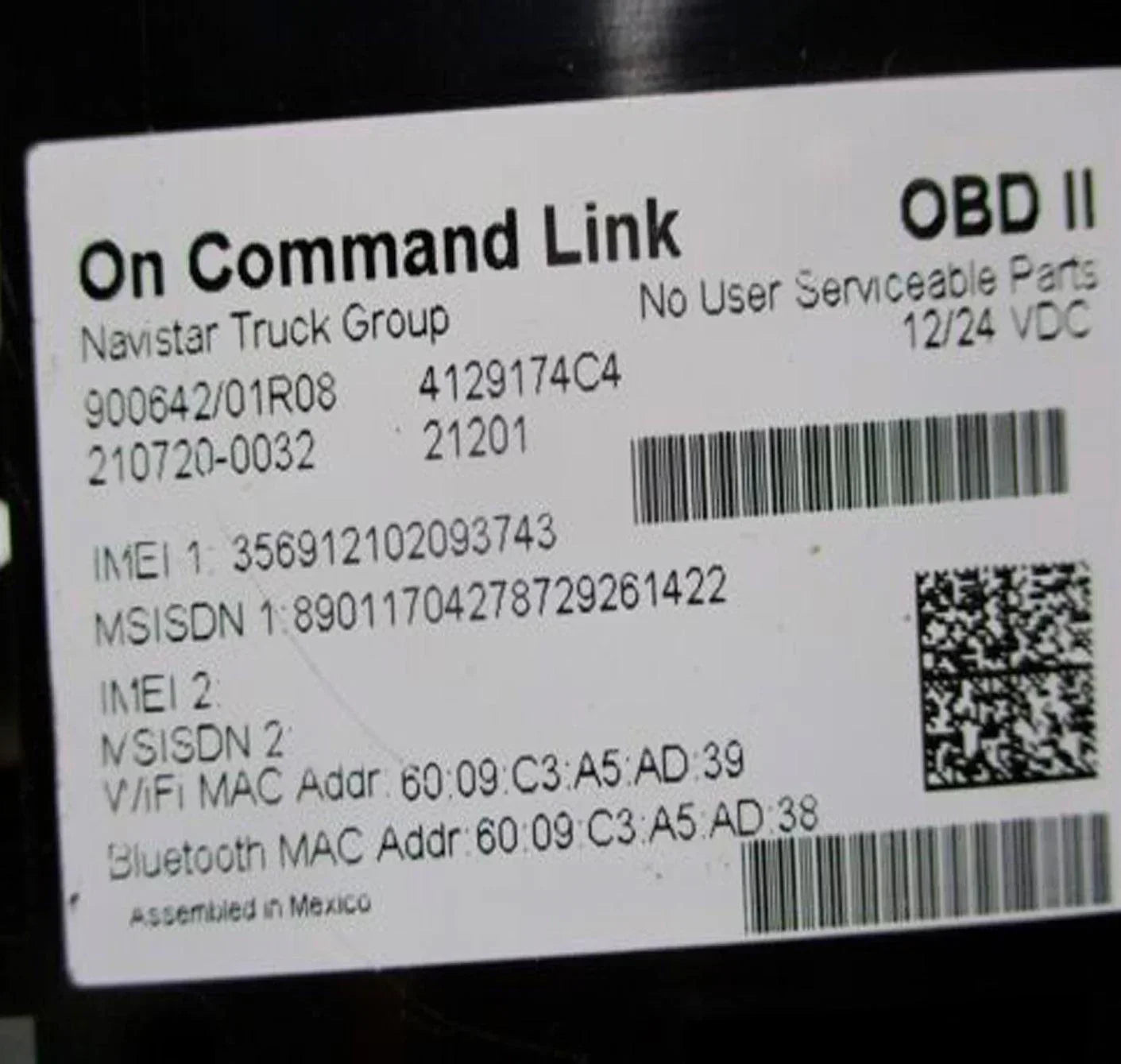 4129174C1 Genuine International Module N2 Module Telematics*