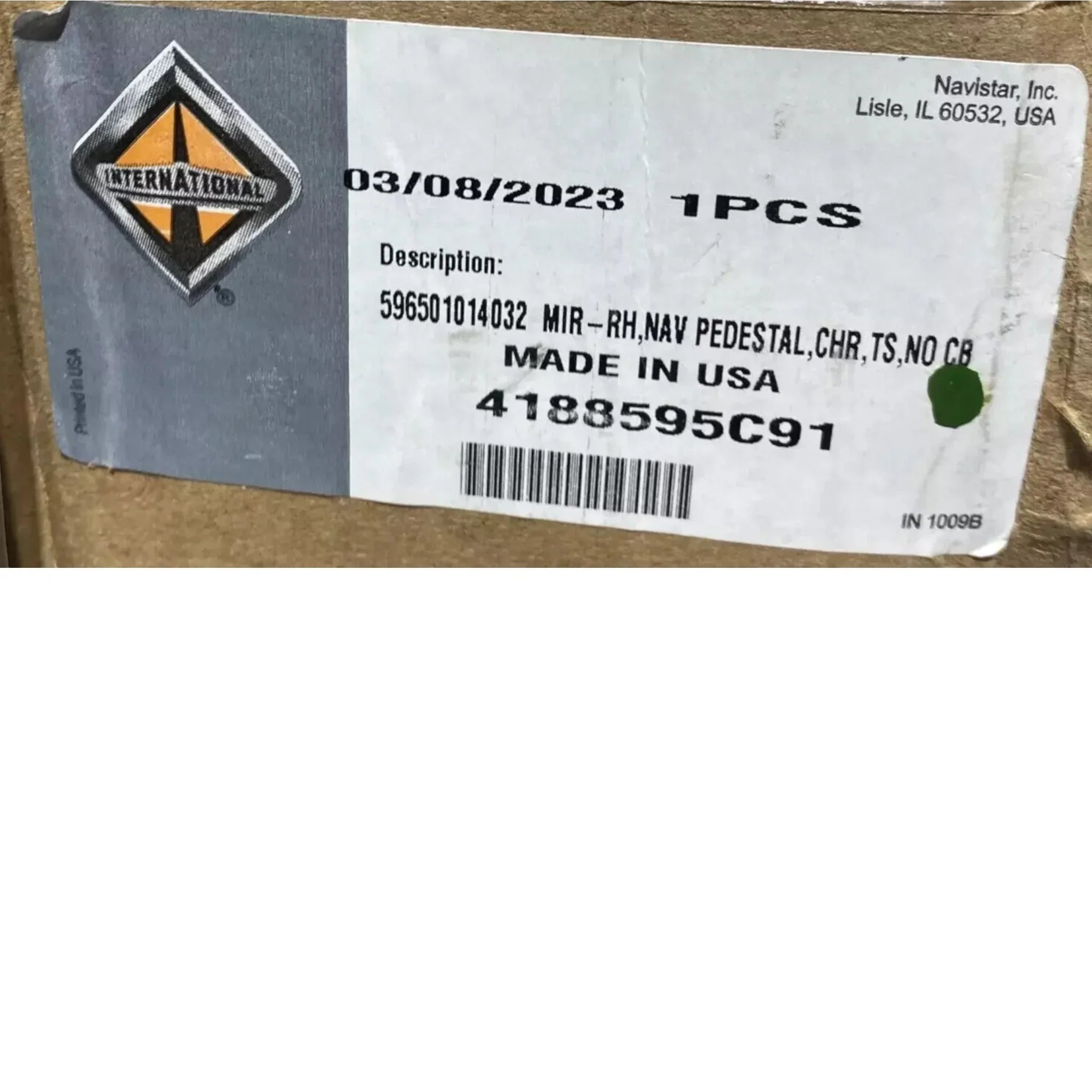 4188595C91 Genuine International Right Side Mirror Chrome