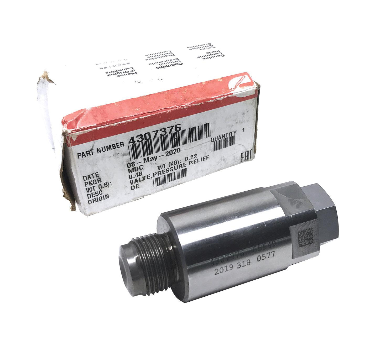 4307336 4307376 Genuine Cummins Valve Pressure Relief — ADVANCED TRUCK PARTS