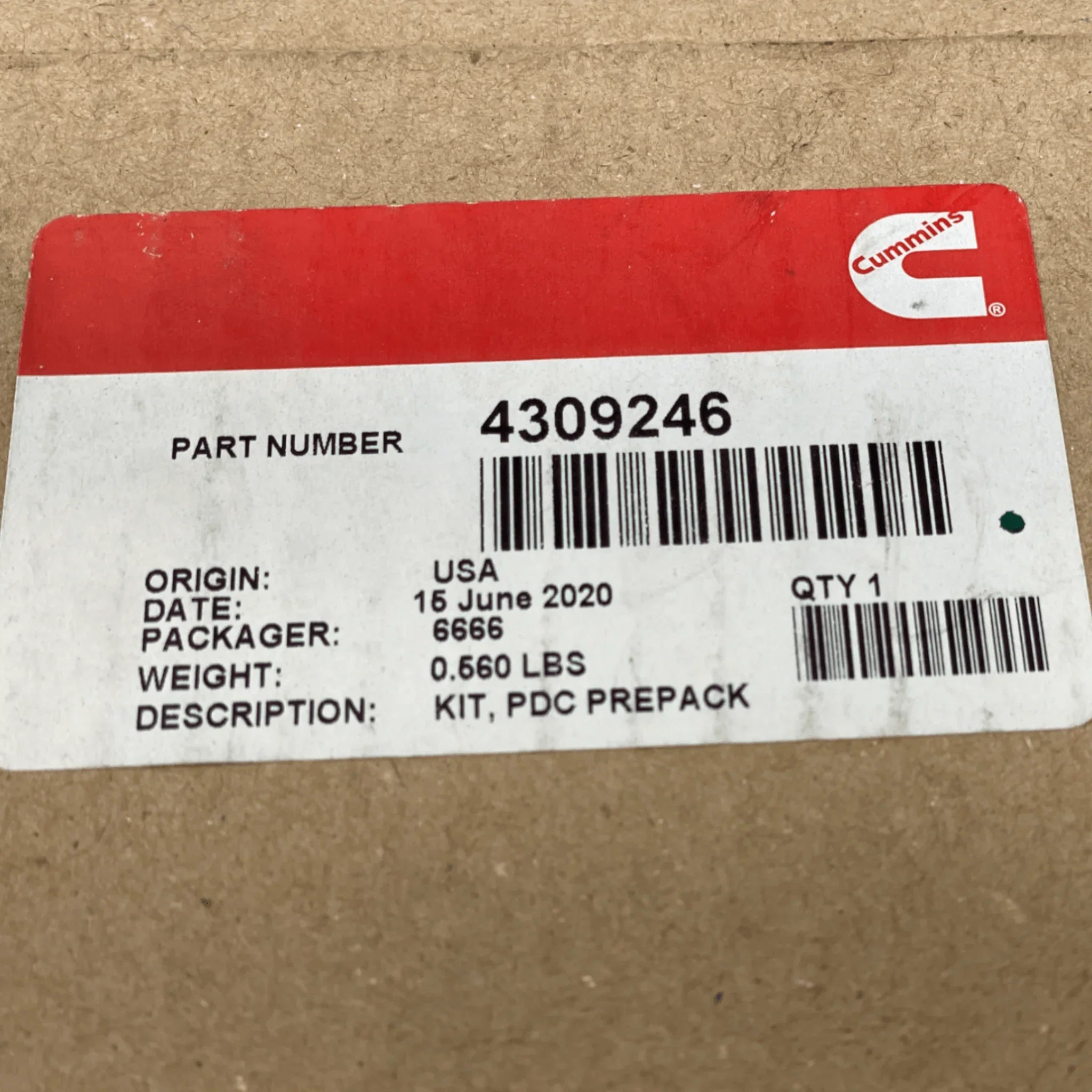 4309246 Genuine Cummins Exhaust Recirculation Cooler Kit