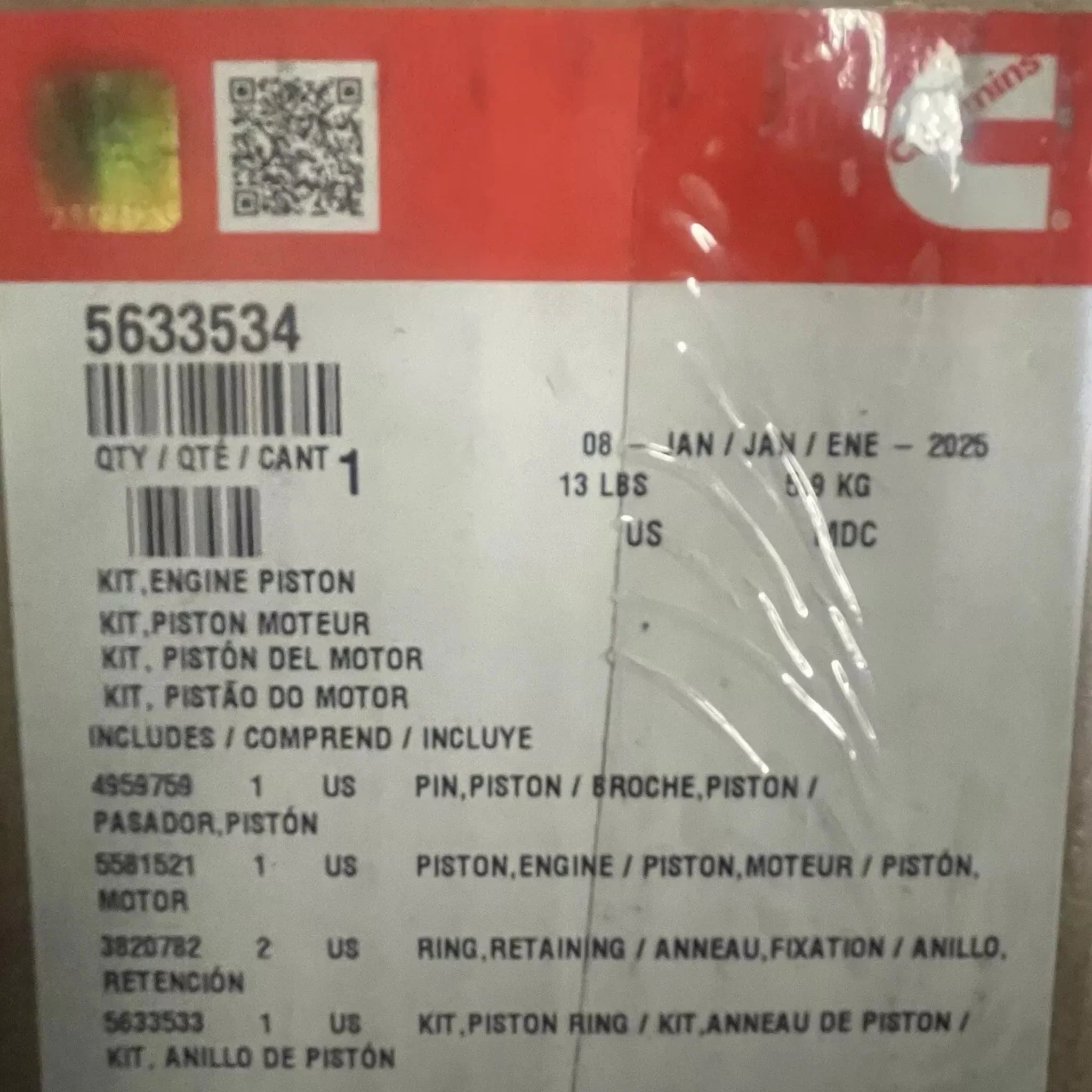 4309495 Genuine Cummins Engine Piston Kit