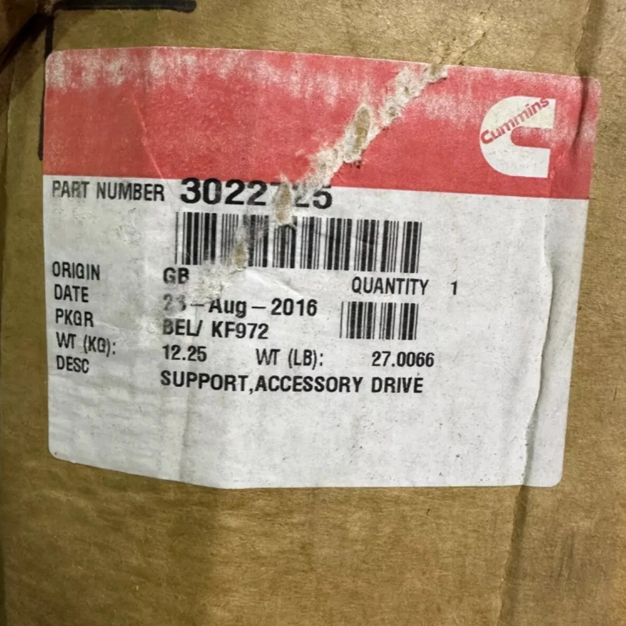 4309890 Genuine Cummins Accessory Drive Support