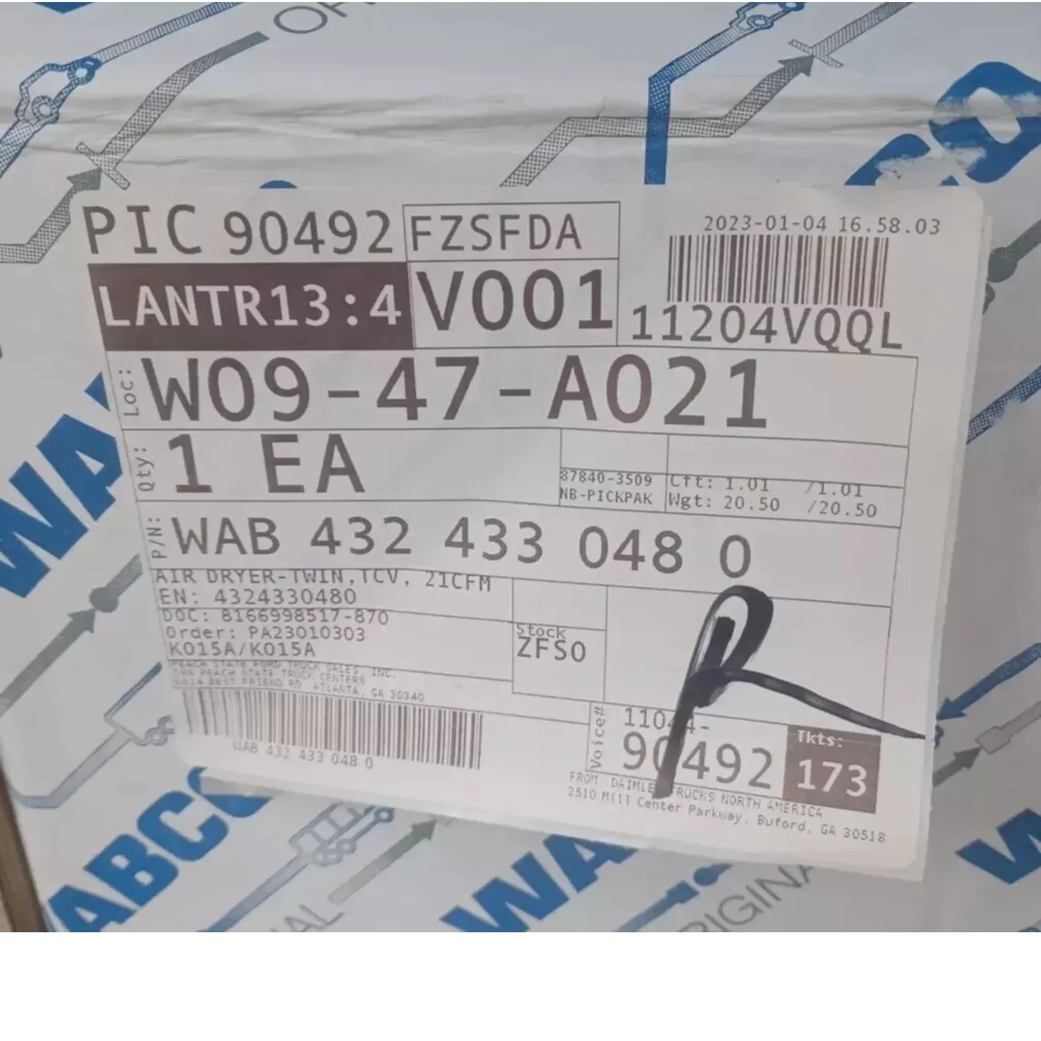 432 433 048 0 Genuine Wabco Twin Air Dryer