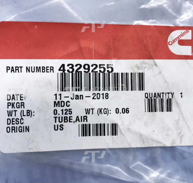 4329255 Genuine Cummins Air Tube For Cummins