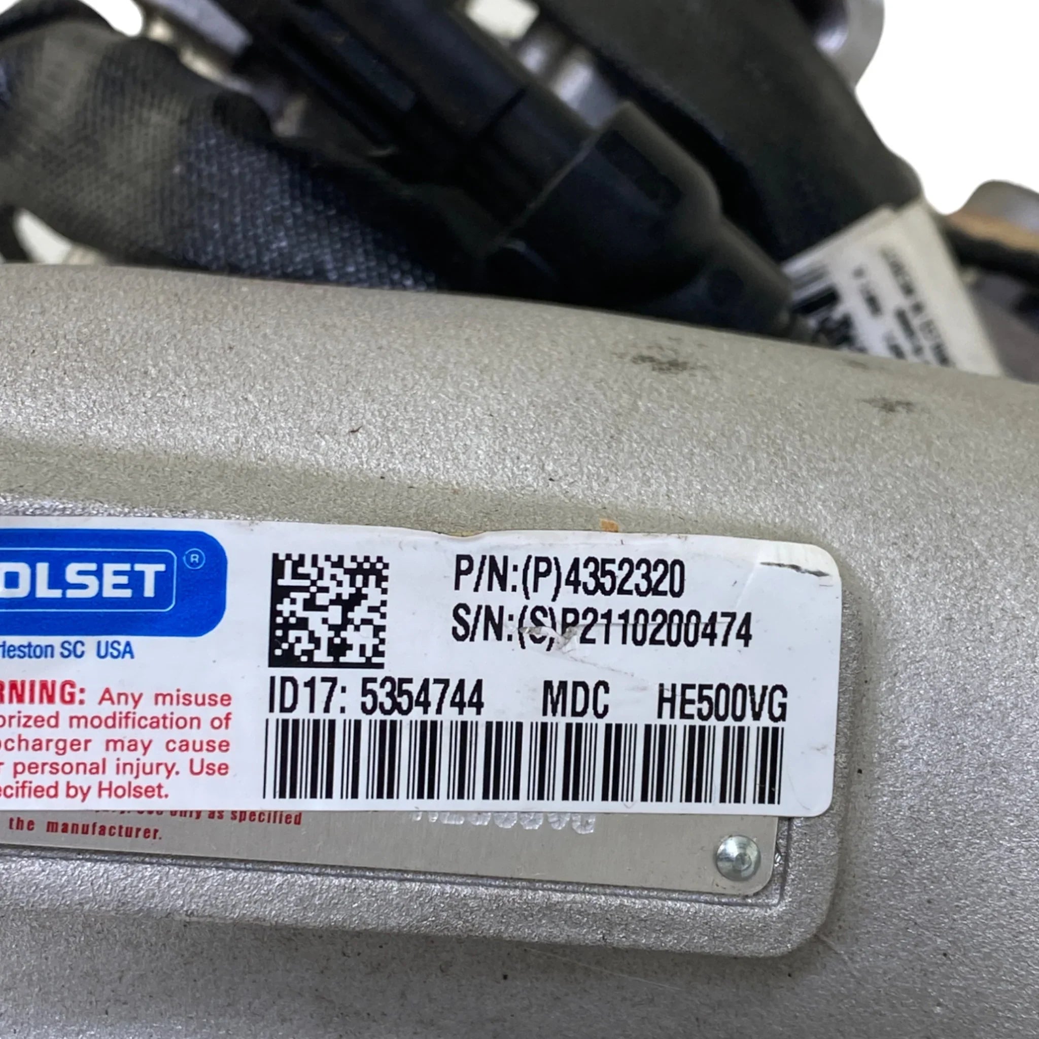 4352320RX Genuine Cummins Turbocharger HE500VG With Actuator