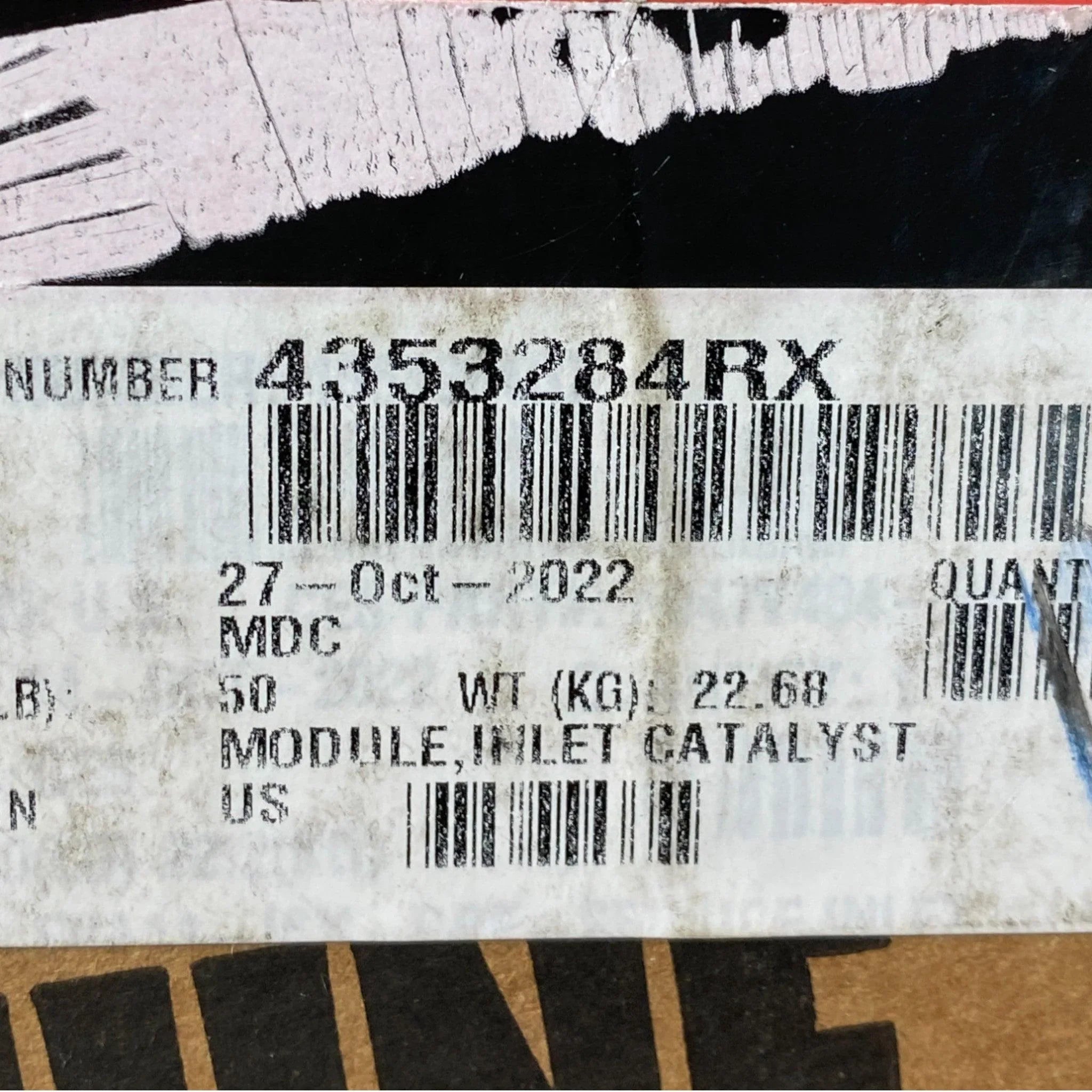 4353284RX Genuine Cummins Inlet Catalyst Module
