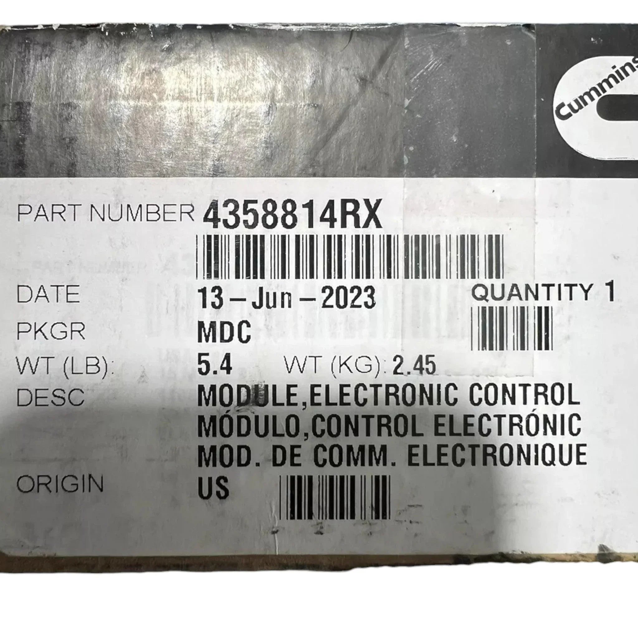 4358817 Genuine Cummins Ecm Engine Control Module Isx15