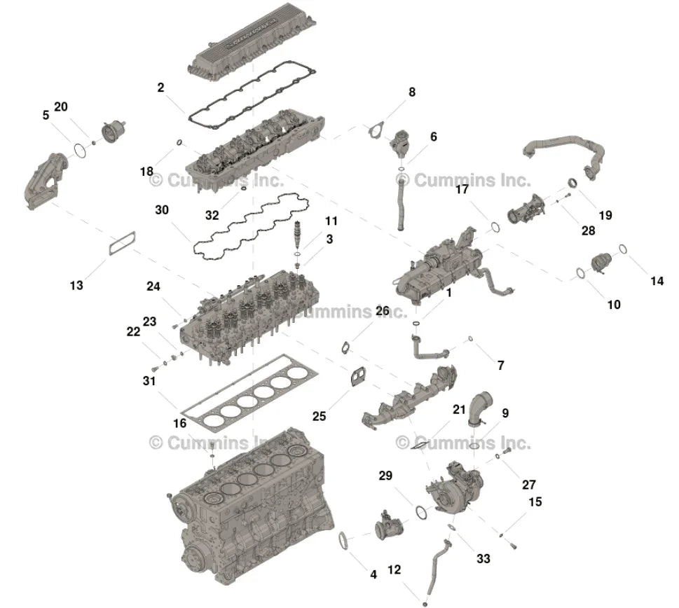 4376467 Genuine Cummins Upper Engine Gasket Kit