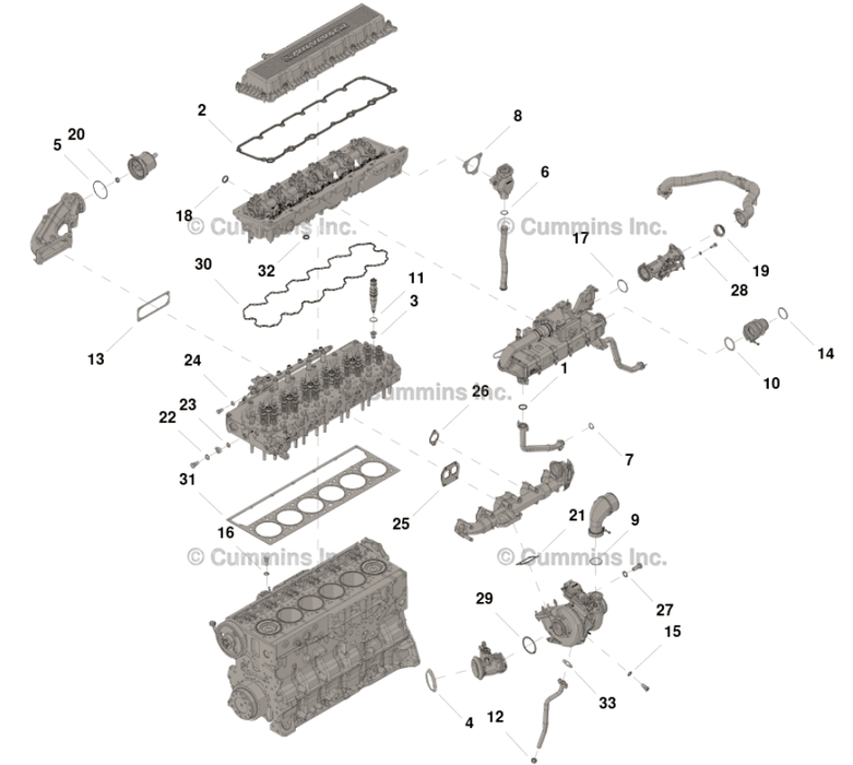 4376467 Genuine Cummins Upper Engine Gasket Kit - ADVANCED TRUCK PARTS