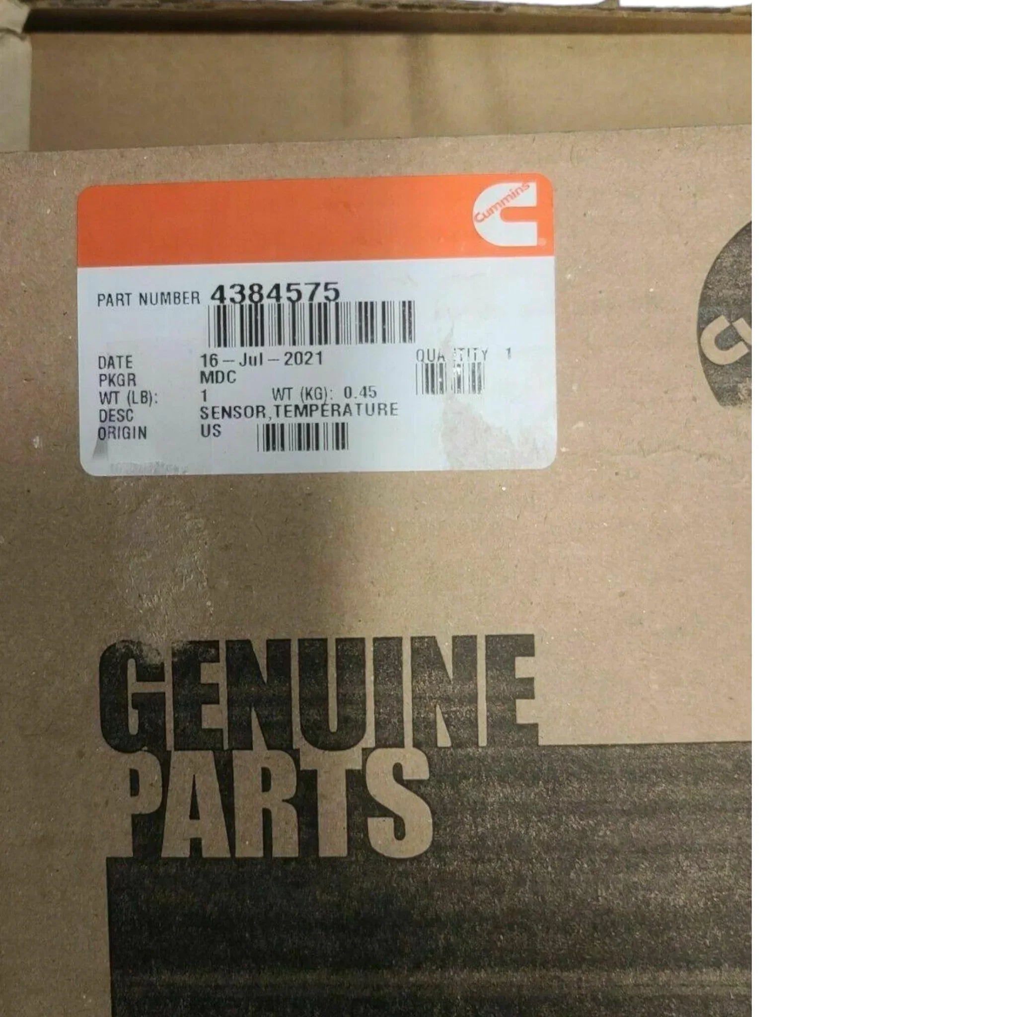 4384575 Genuine Cummins Temperature Sensor