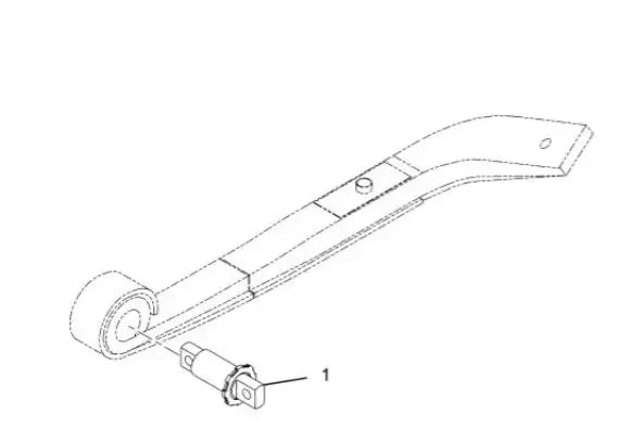 4494808C91 Genuine International Rear Left Chassis Leaf Spring