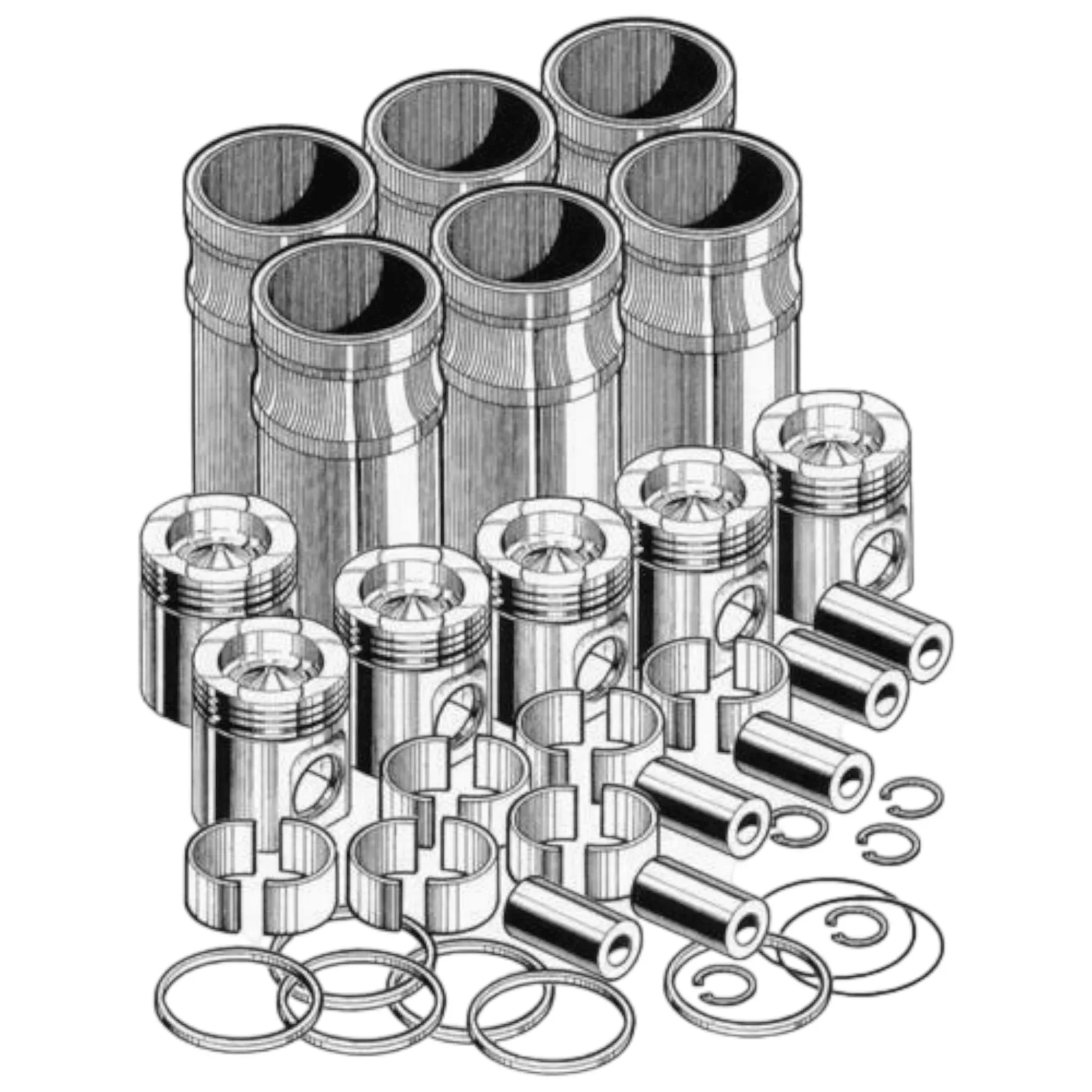 466103-001 Pai Engine Inframe Rebuilt Kit For International Dt466 Pln & Pn '93