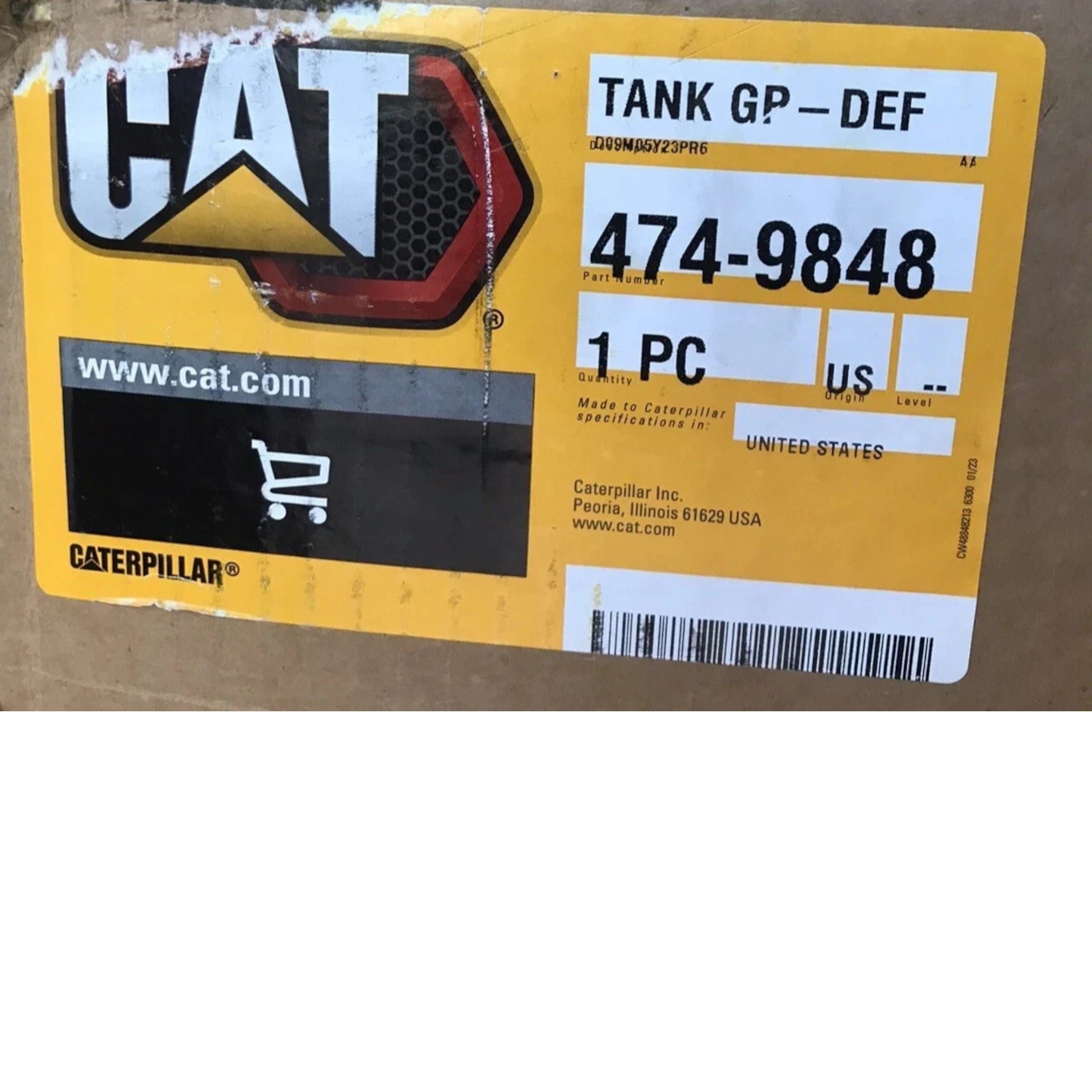 4623219 Genuine CAT DEF Diesel Exhaust Fluid Tank Group & Heating Module