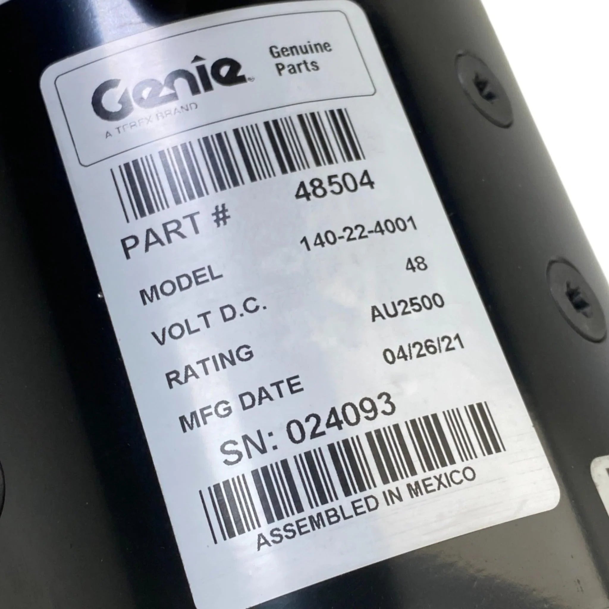 48504 Genuine Genie Electric Motor 48V