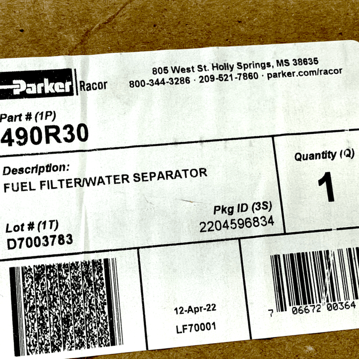 490R30 Genuine Parker Fuel Filter Water Separator - ADVANCED TRUCK PARTS