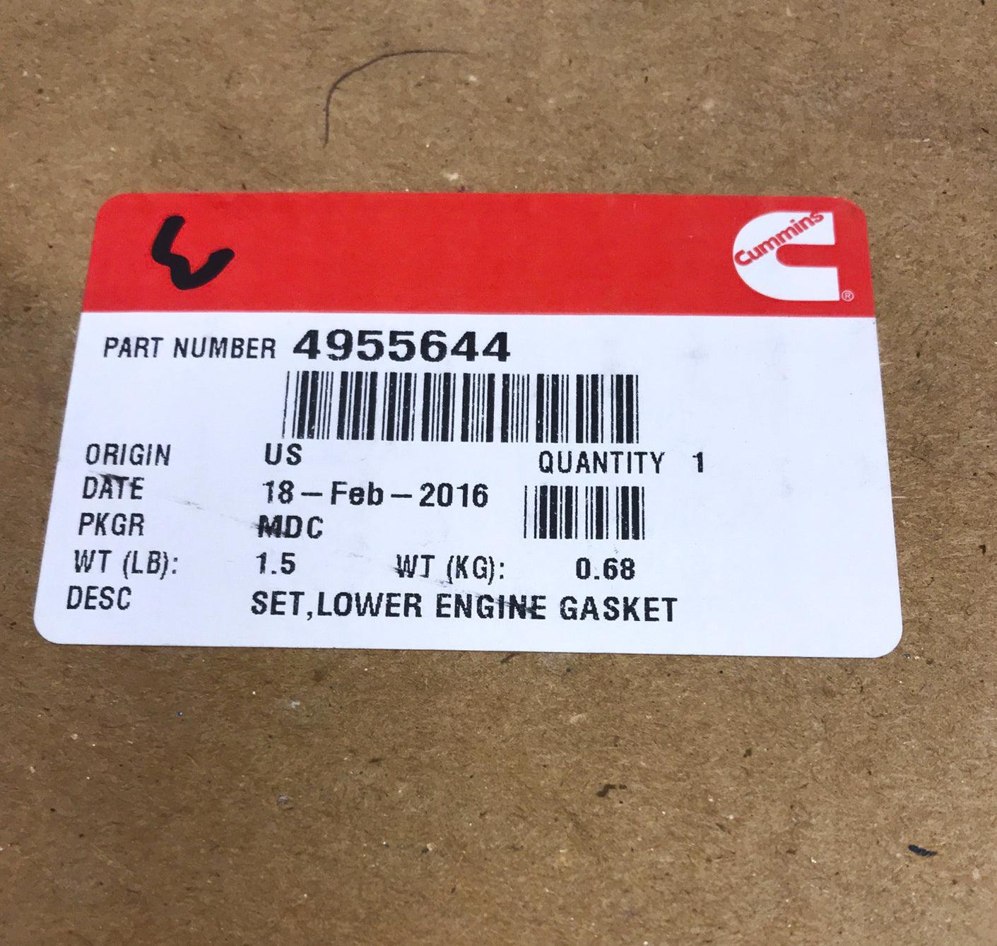 4955644 Genuine Cummins Lower Engine Gasket Kit