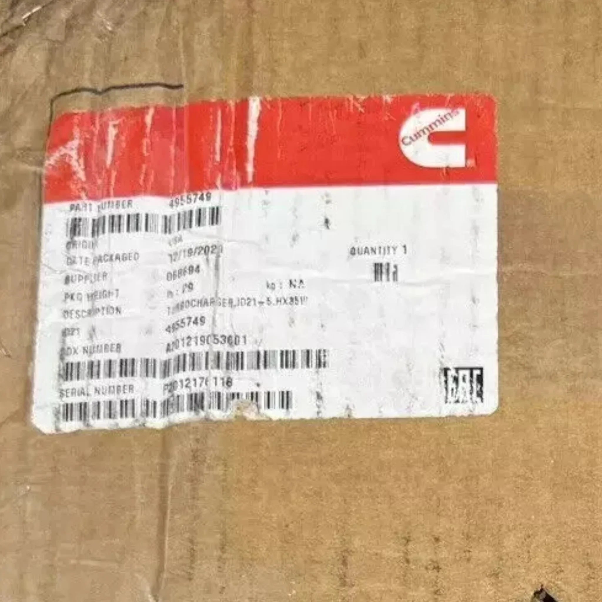 4955749 Genuine Cummins Turbocharger HX35W