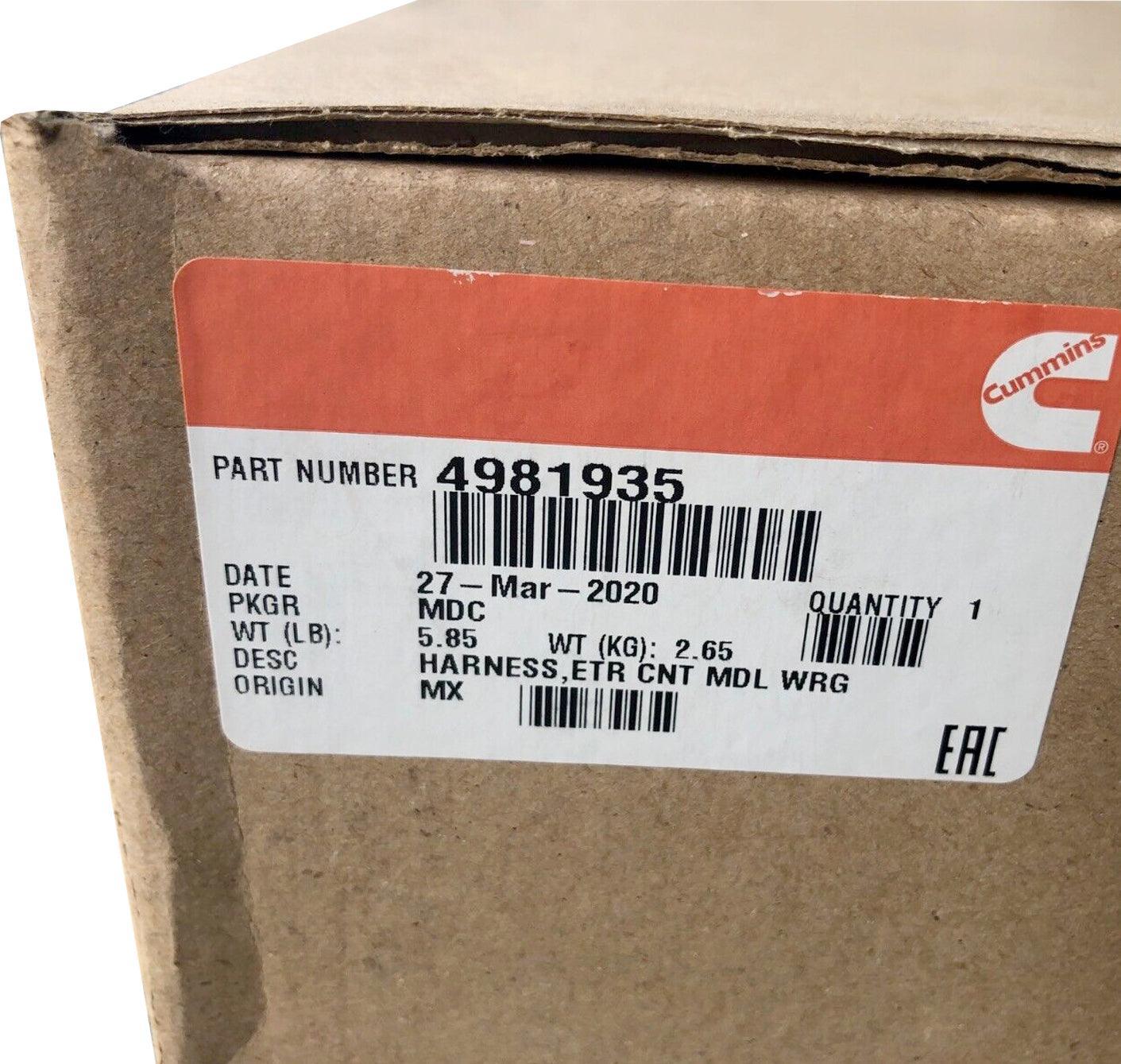 4981935 Genuine Cummins Electronic Control Module Wiring Harness