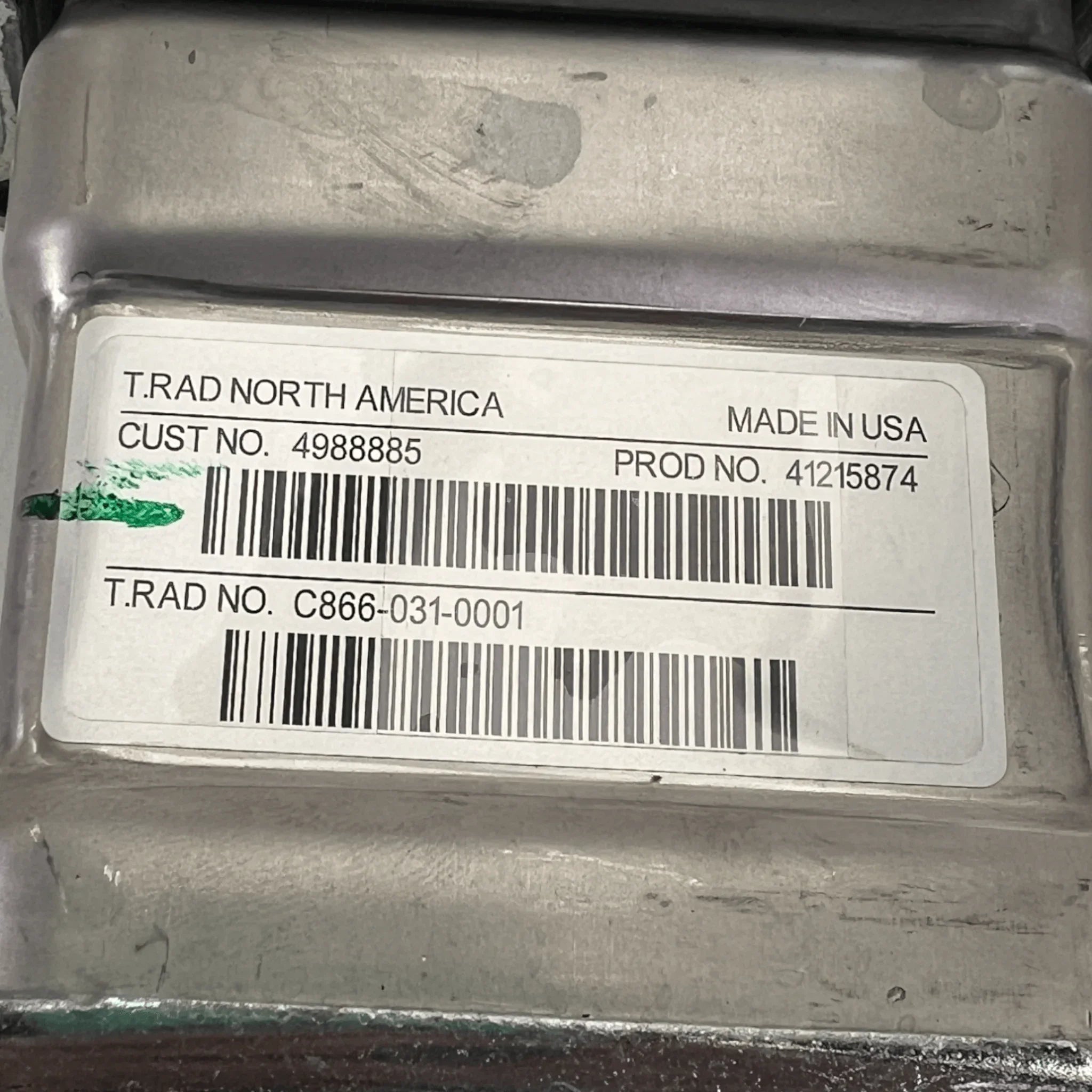 4988885 Genuine Cummins Egr Exhaust Gas Recirculation Cooler