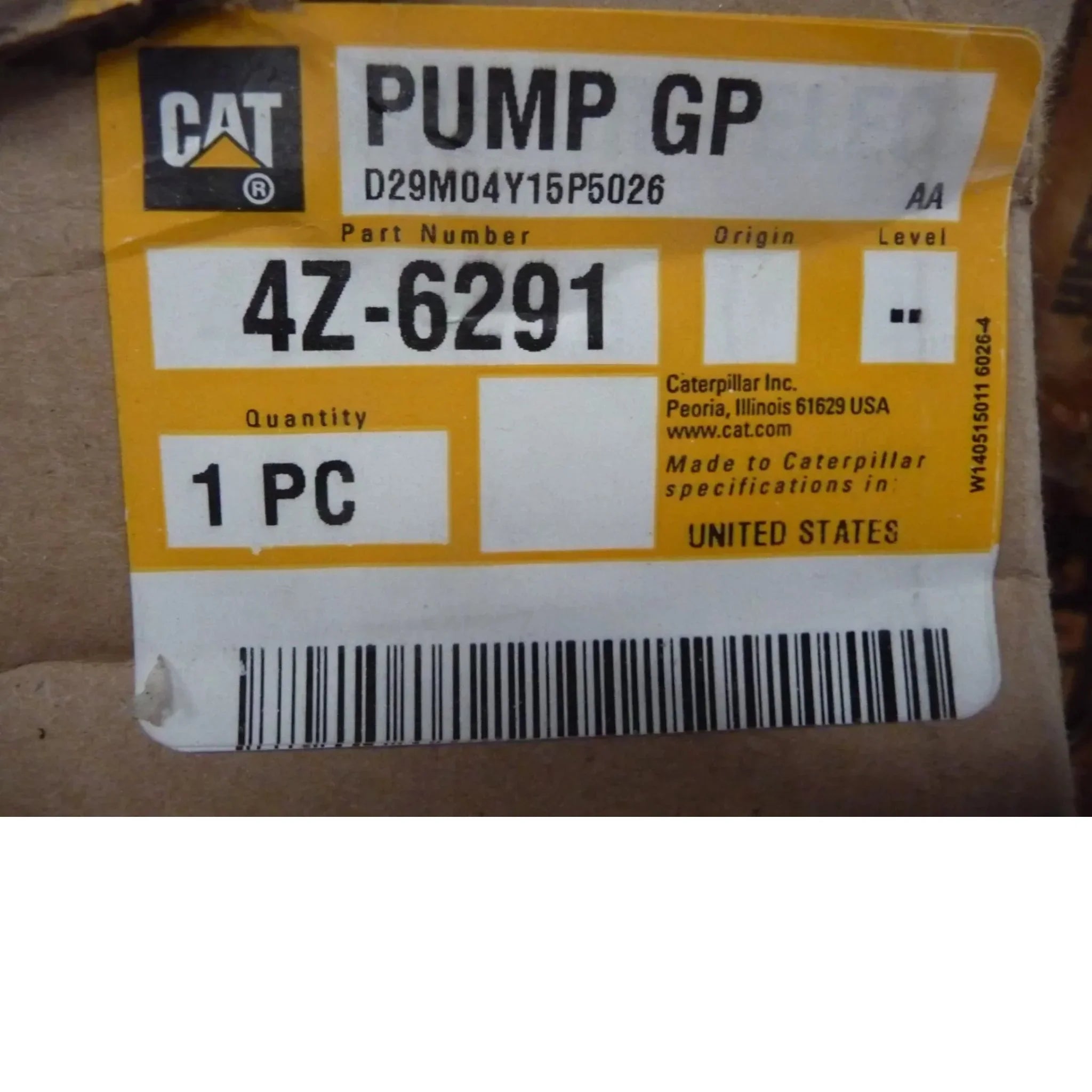 4Z6291 CAT Basic Gear Pump
