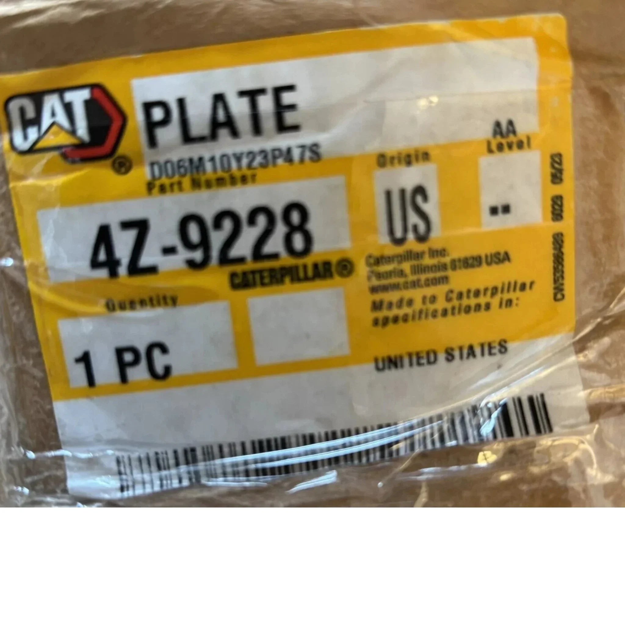 4Z 9228 Genuine CAT Trunnion Mounting Plate