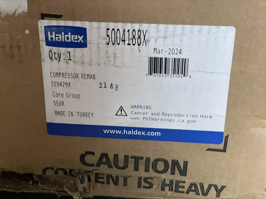 5004188X Genuine Haldex Air Compressor For Detroit Diesel 60