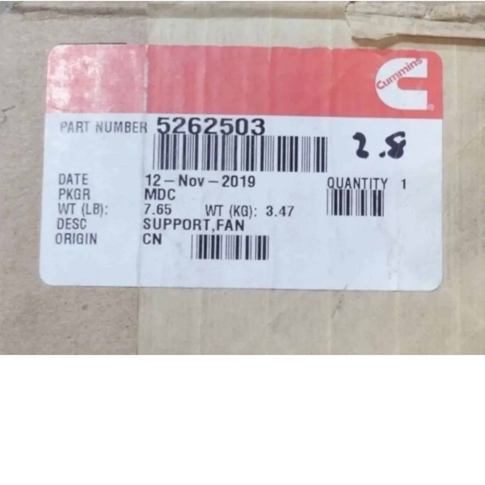 5262503 Genuine Cummins Fan Support