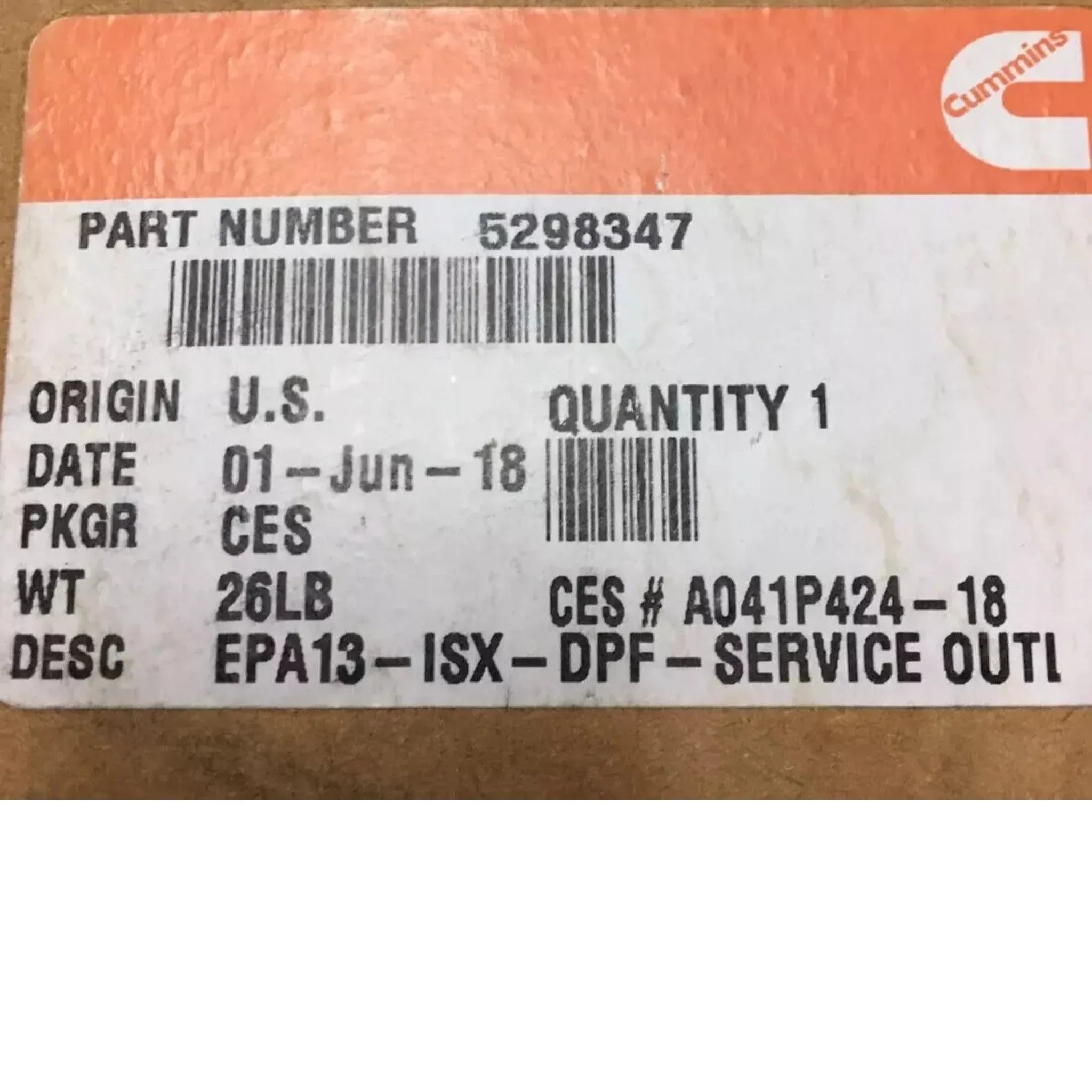 5298347 Genuine Cummins Outlet Module