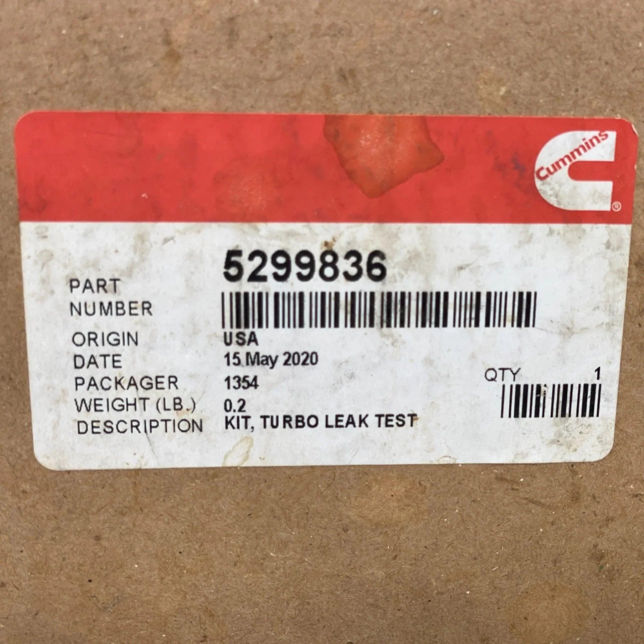 5299836 Genuine Cummins Turbocharger Leak Test Kit