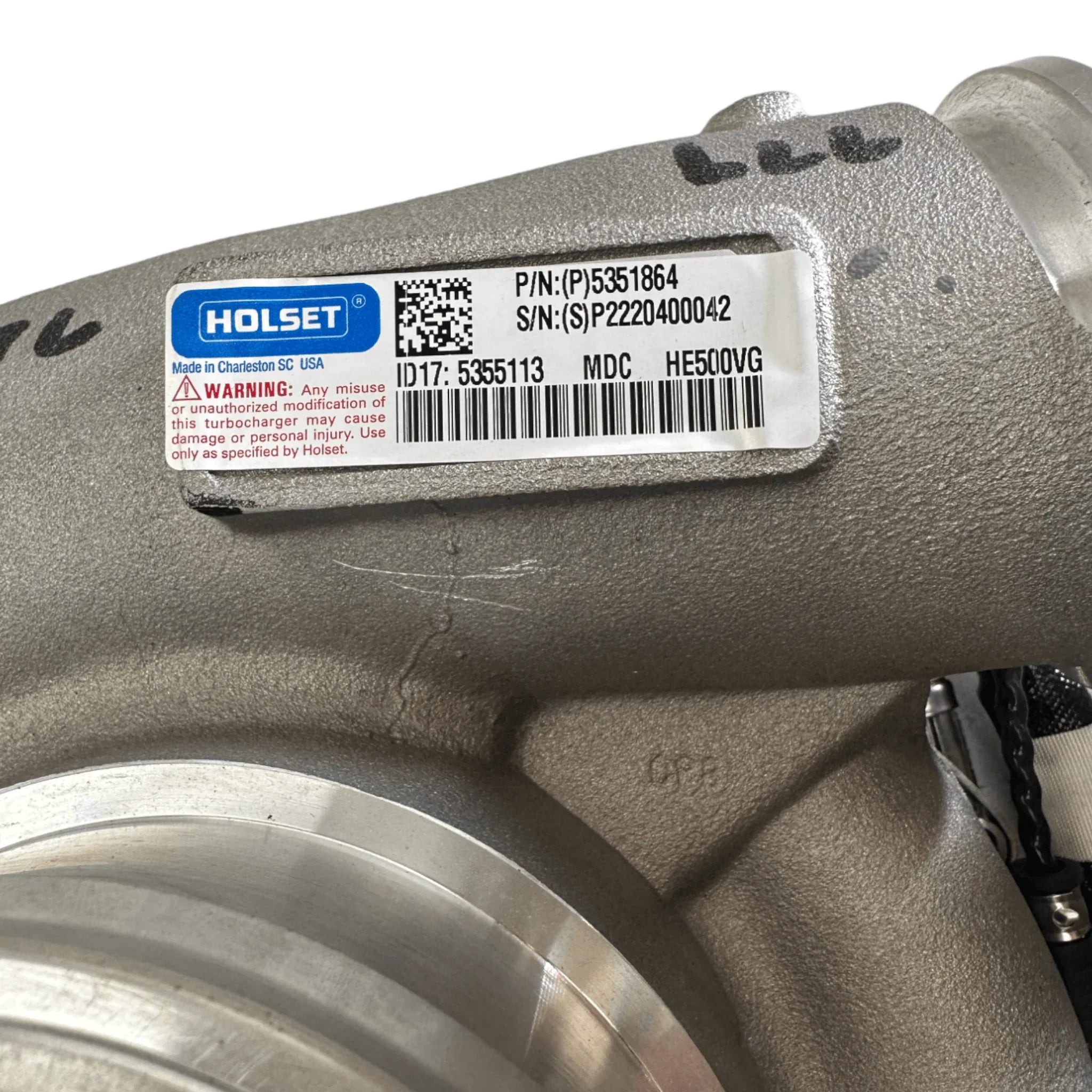 5355112 Genuine Paccar Mx 13 Epa 10 Holset Turbocharger With Actuator