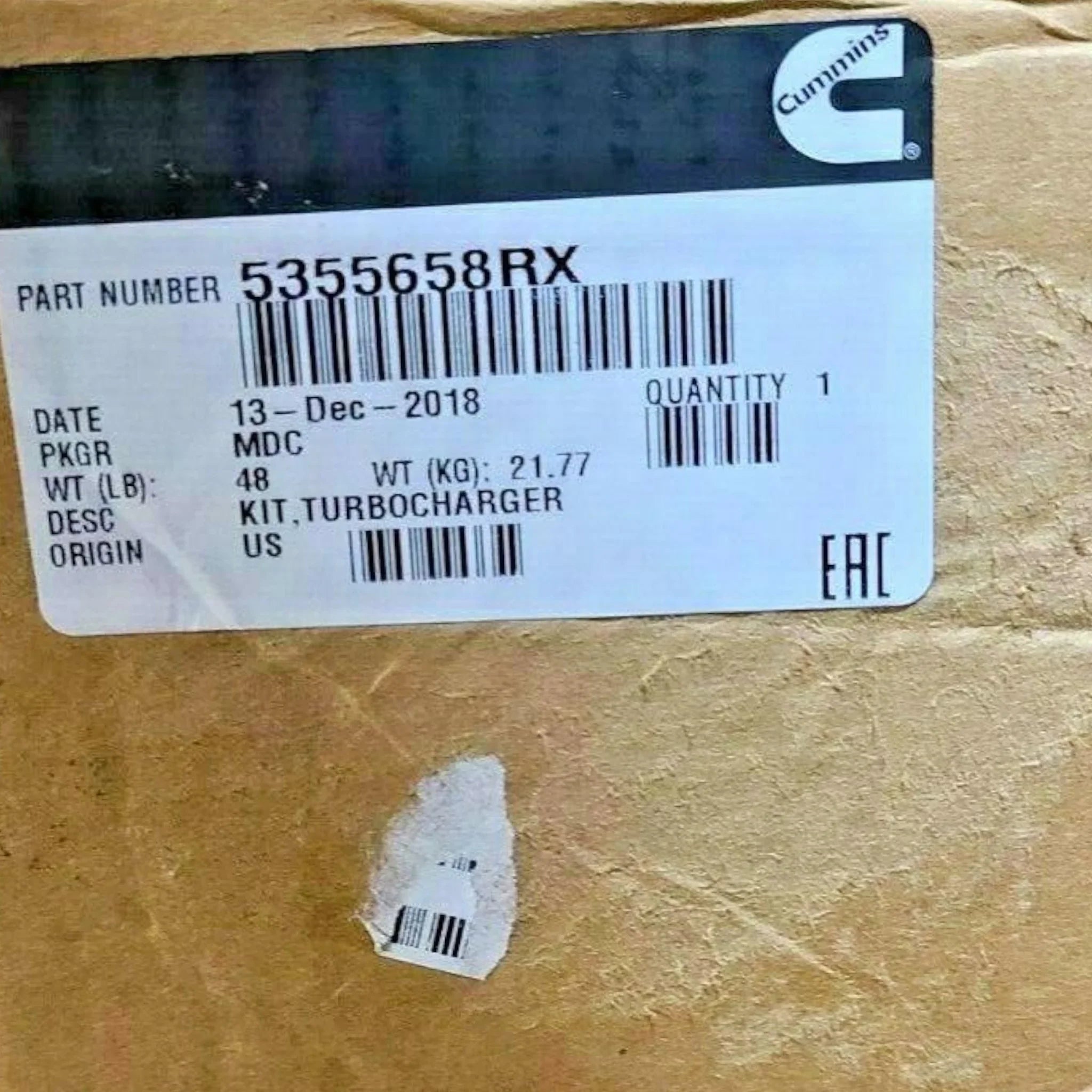 5355658Rx Genuine Cummins Turbocharger For Cummins
