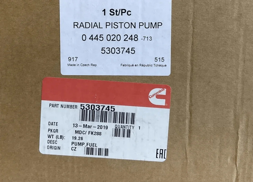 5399800RX Genuine Cummins Fuel Pump