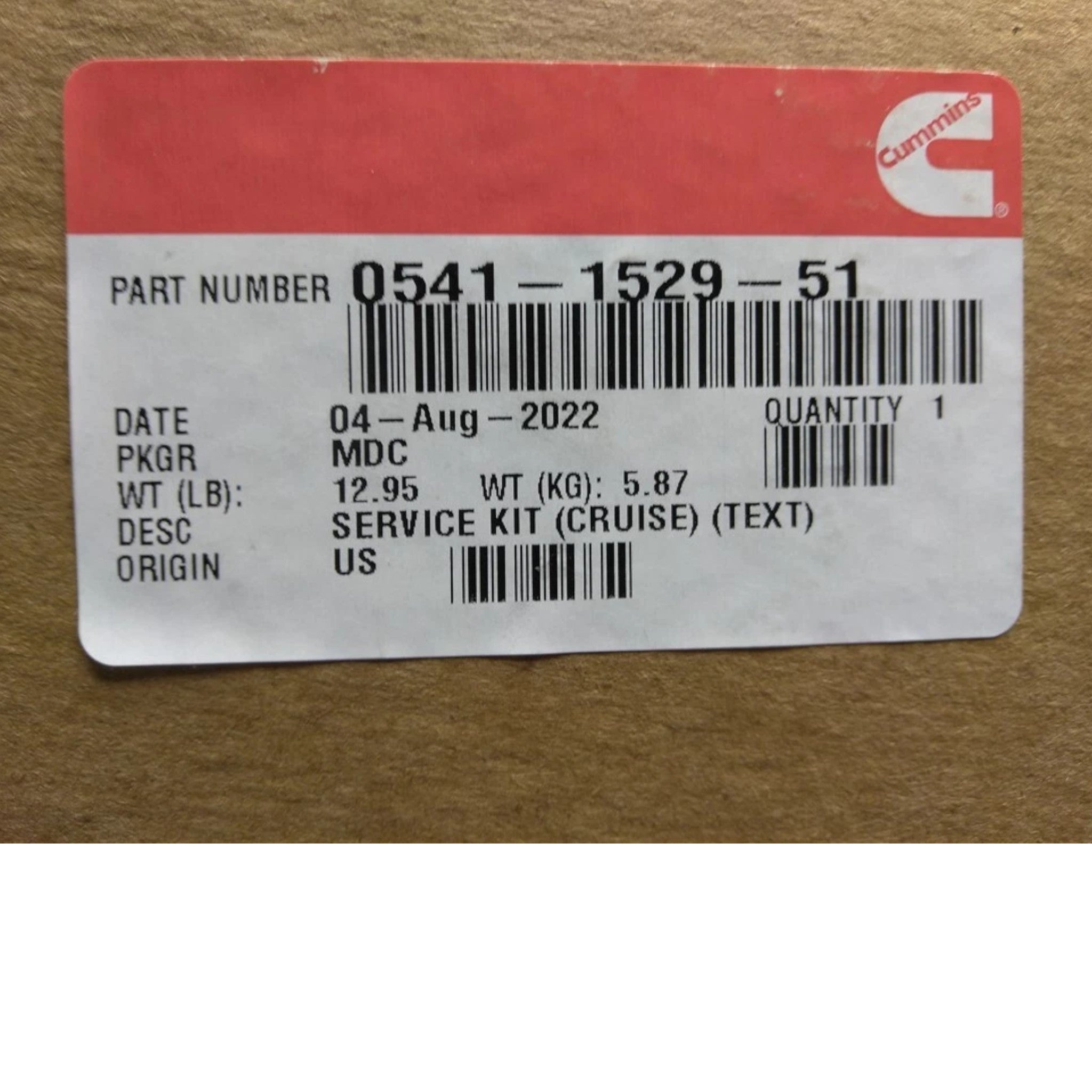 541-1529-51 Genuine Cummins Service Kit Cruise