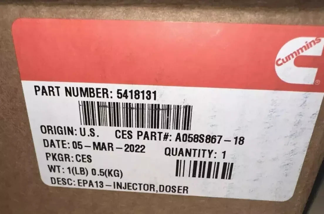 5418131 Genuine Cummins Doser Injector