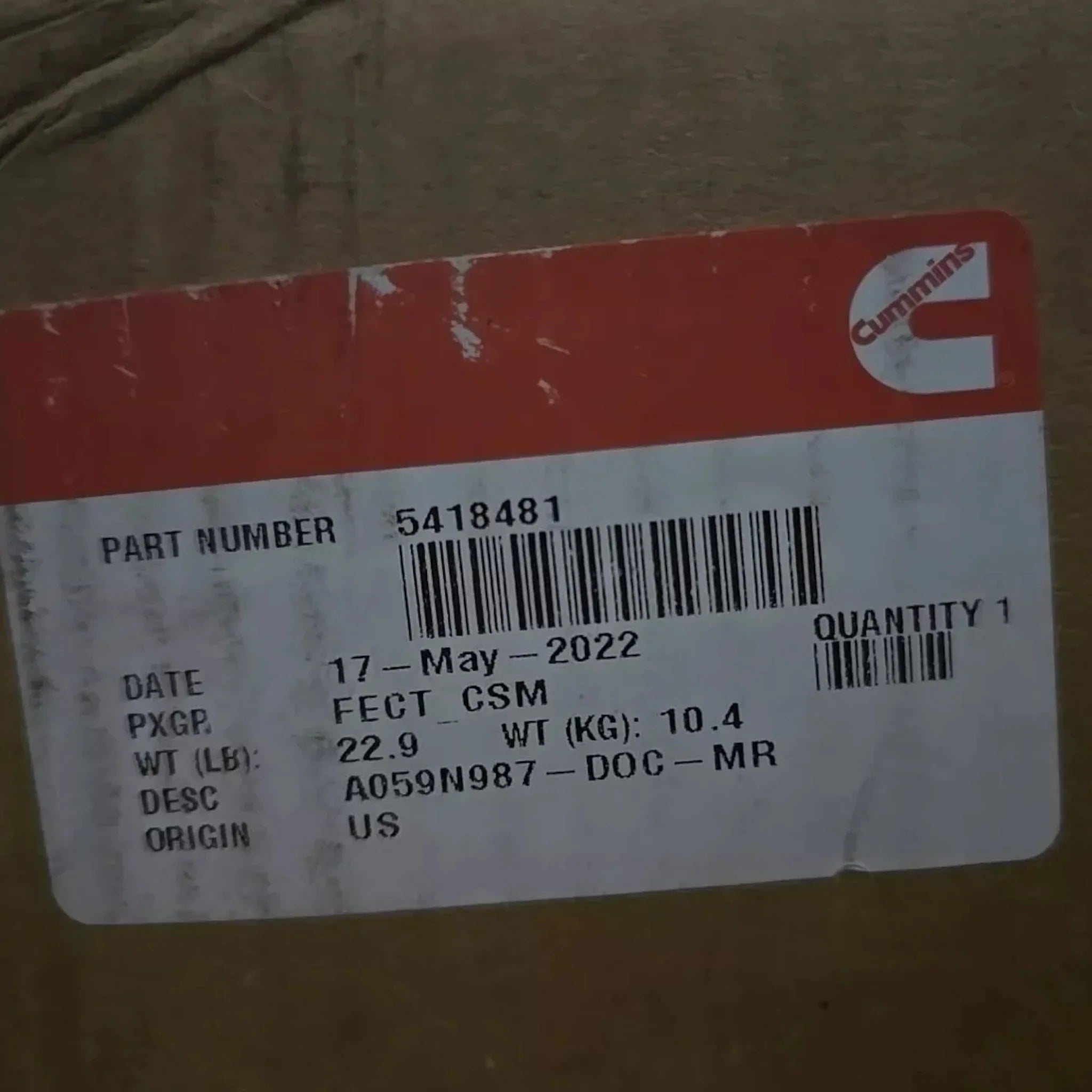 5418481RX Genuine Cummins Inlet Catalyst Module