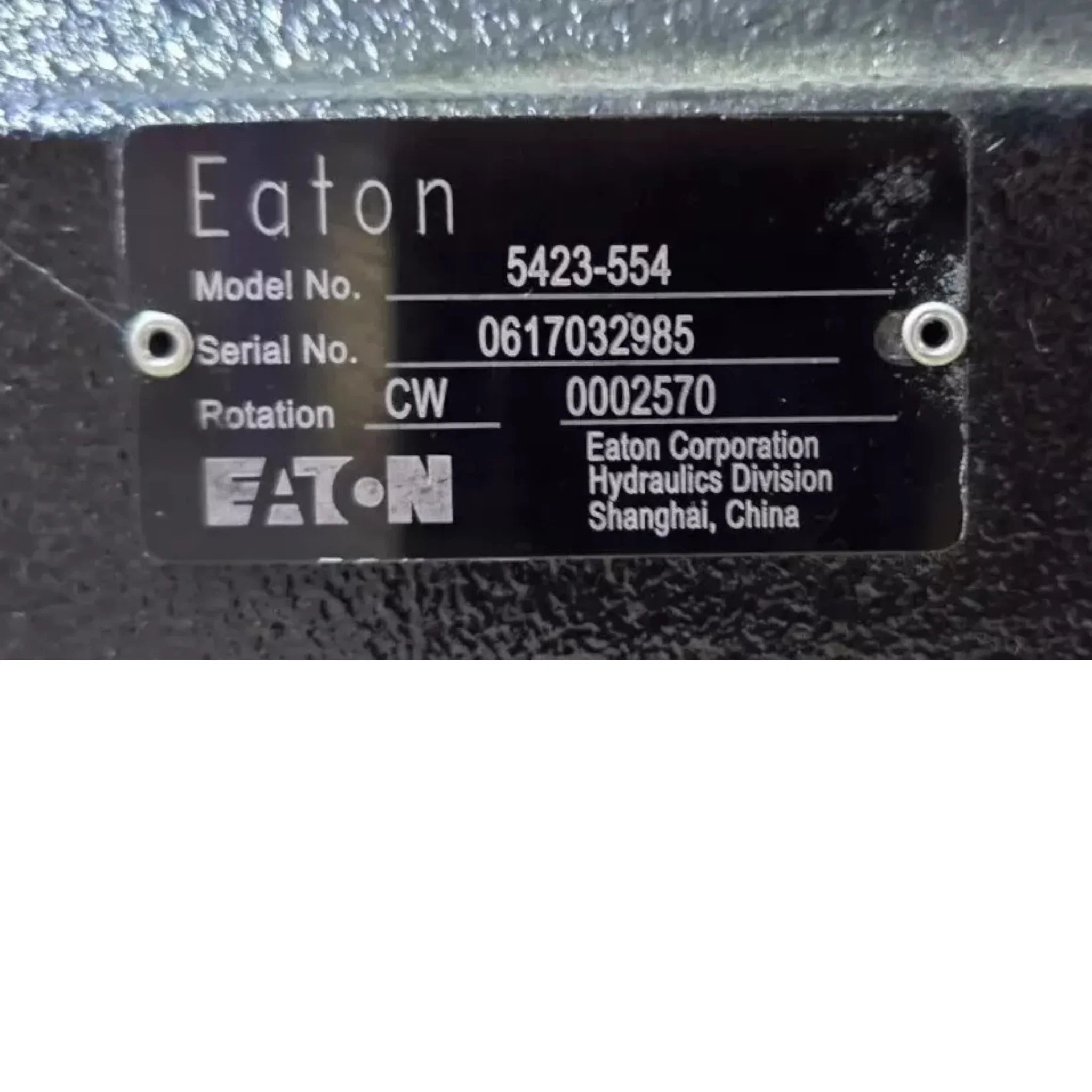 5423-554 Genuine Eaton Hydraulic Pump 1-1/2 Shaft