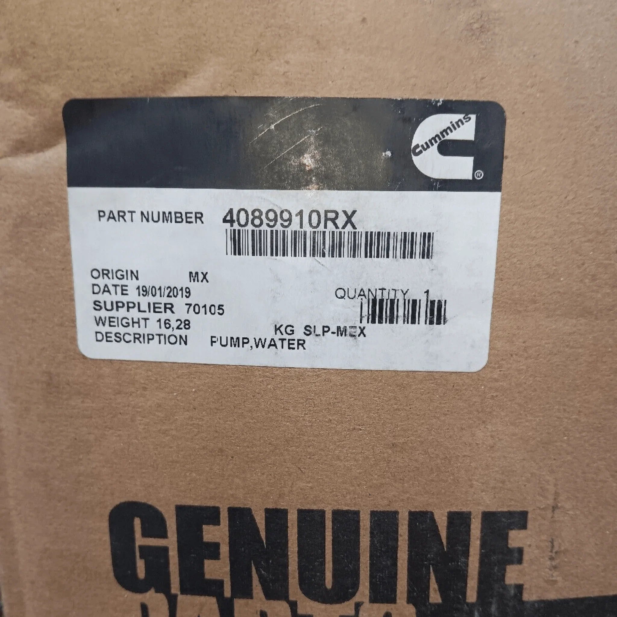 5473364RX Genuine Cummins Water Pump