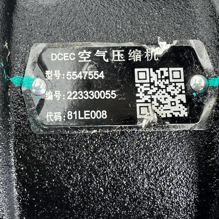 5547554 Dcec Cummins Air Compressor For Cummins Isz Qsz