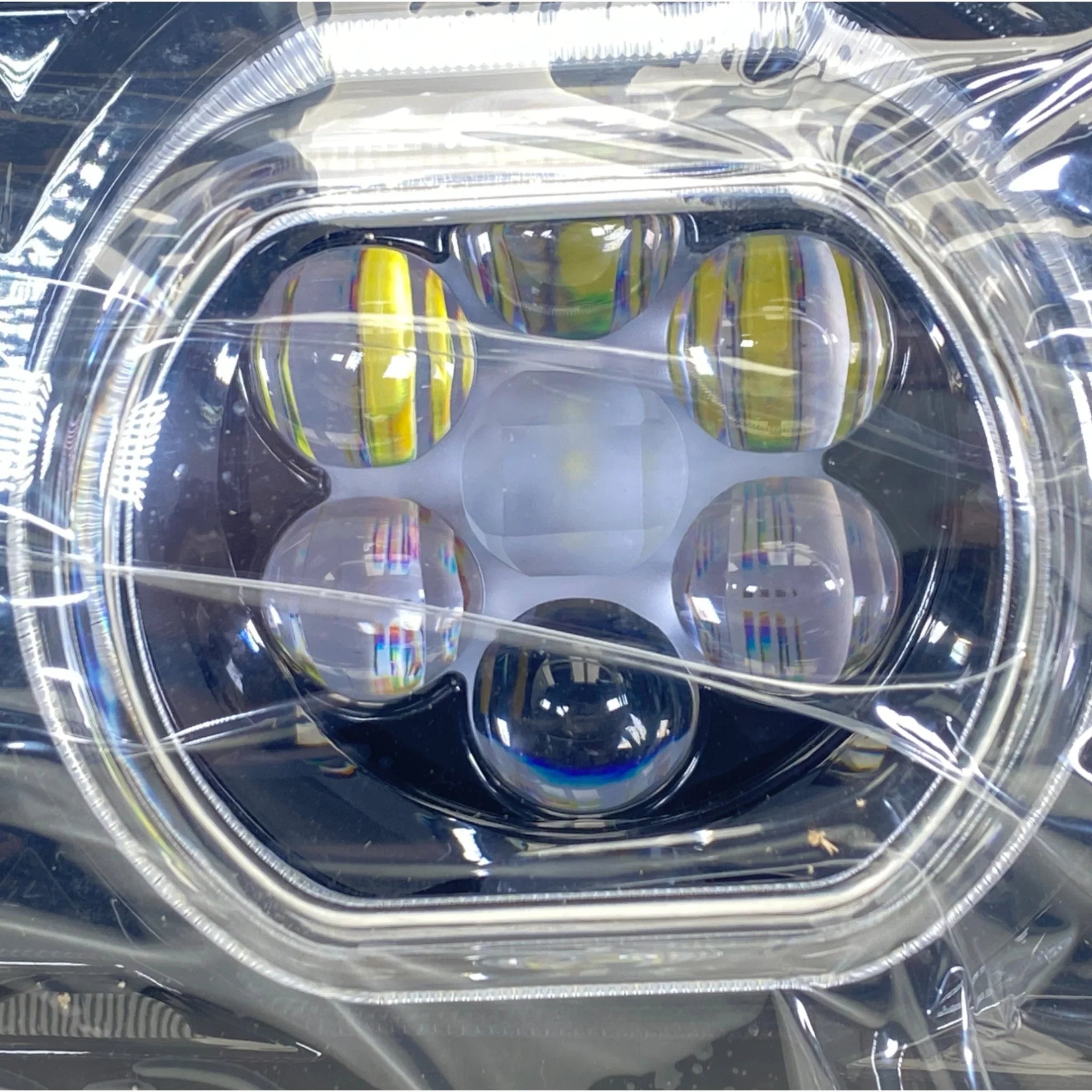 55661 Raney'S Right Blackout Projector Headlight With Halo Ring For Peterbilt