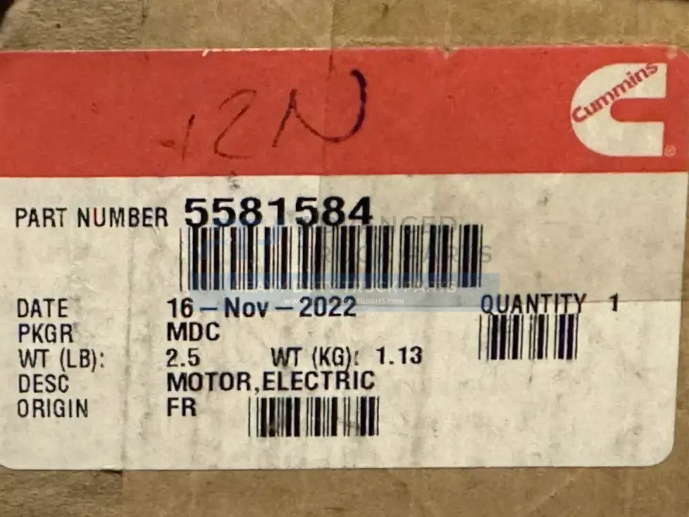 6483416 Genuine Cummins Electric Motor