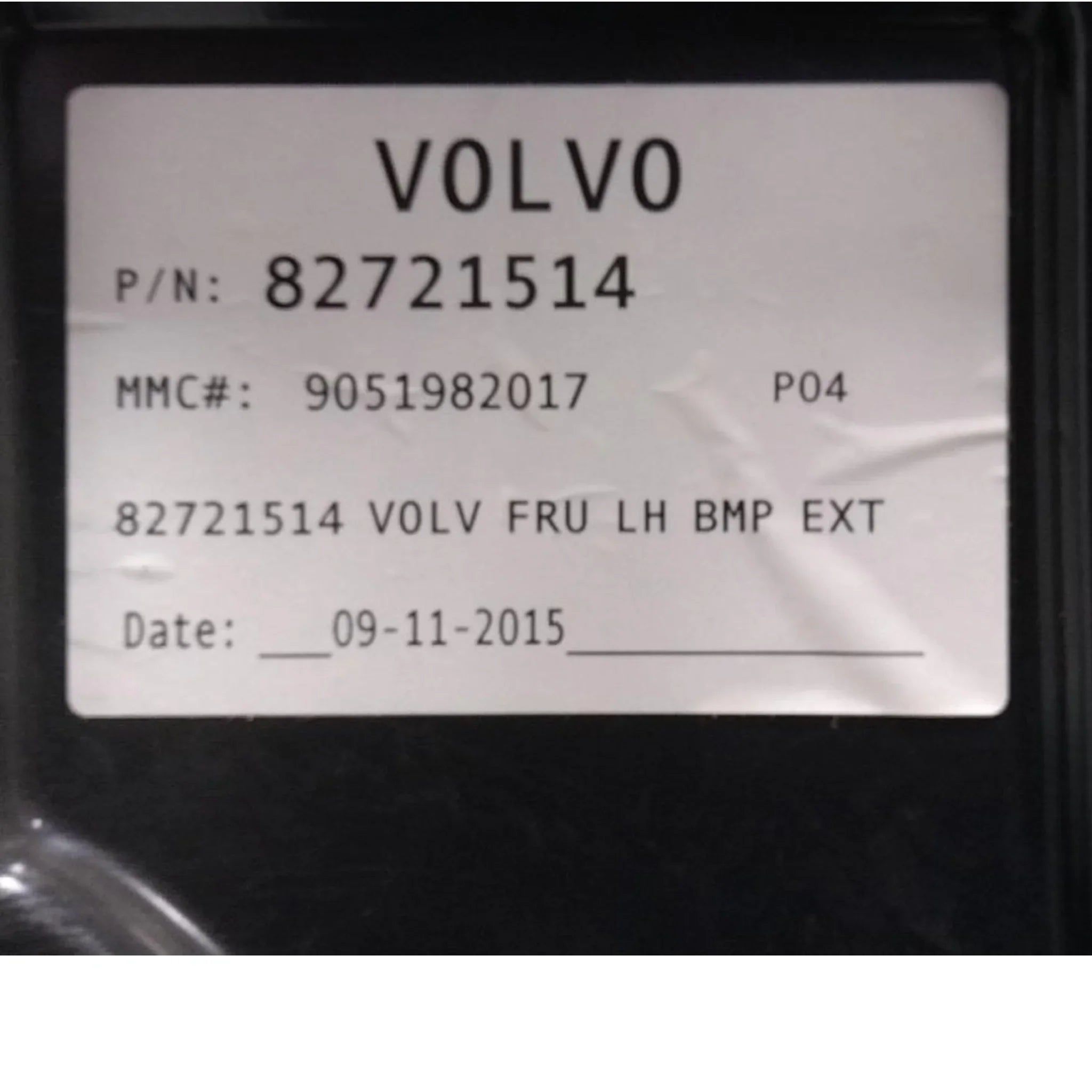 570046 Genuine Volvo Front Bumper Left Side Extension - Truck To Trailer