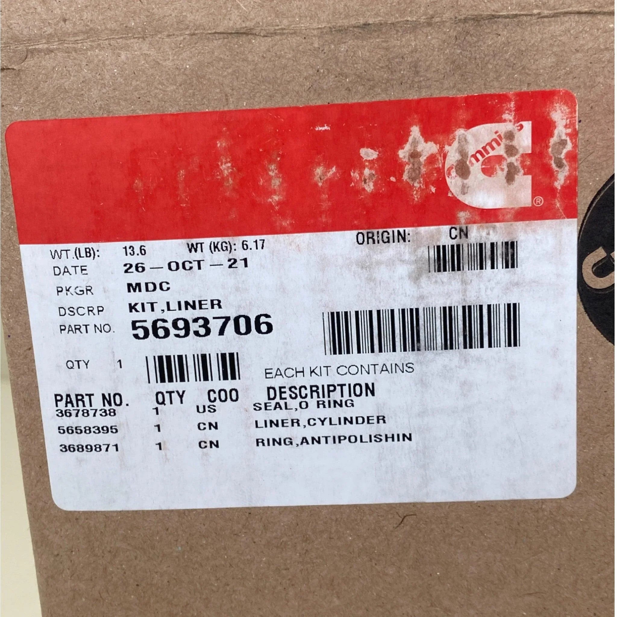 5472970 Genuine Cummins Cylinder Liner Kit For Isx Qsx