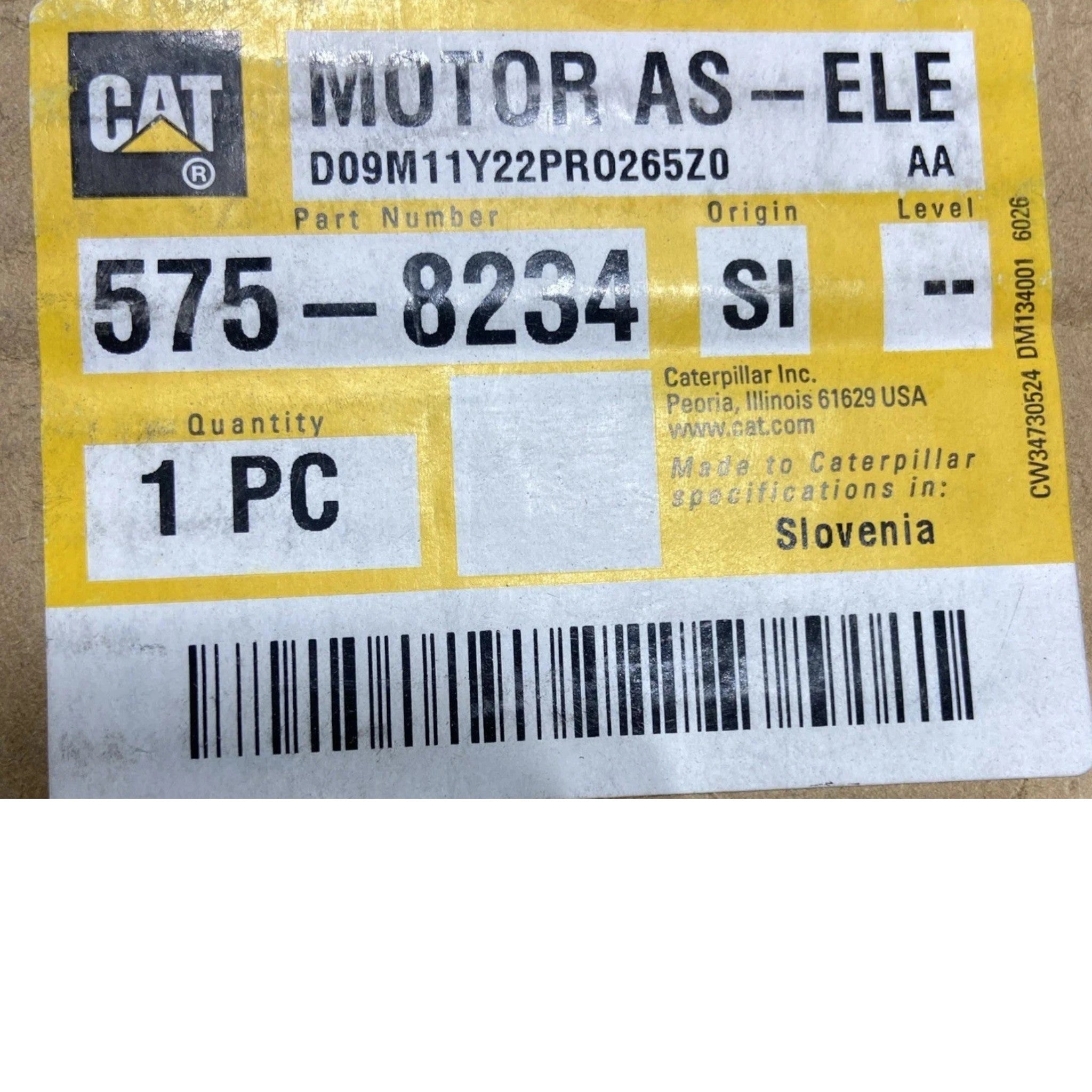 20R4762 Genuine CAT Electric Starting Motor 12V
