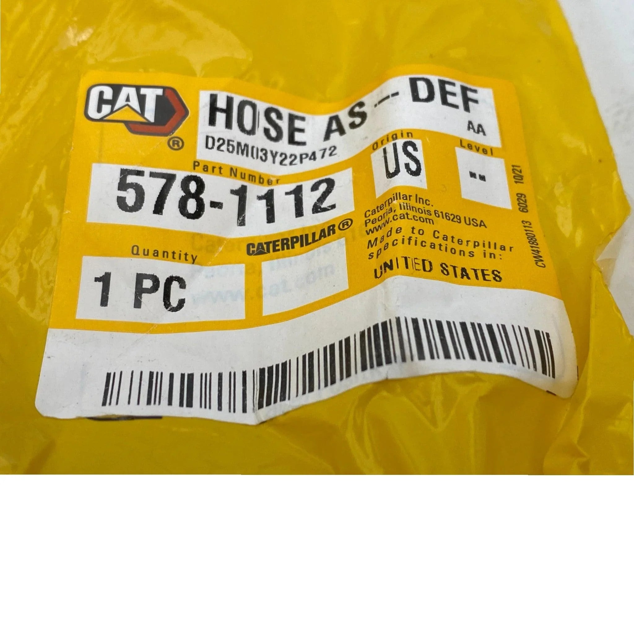 5781112 Genuine Caterpillar DEF Fluid Hose Assembly