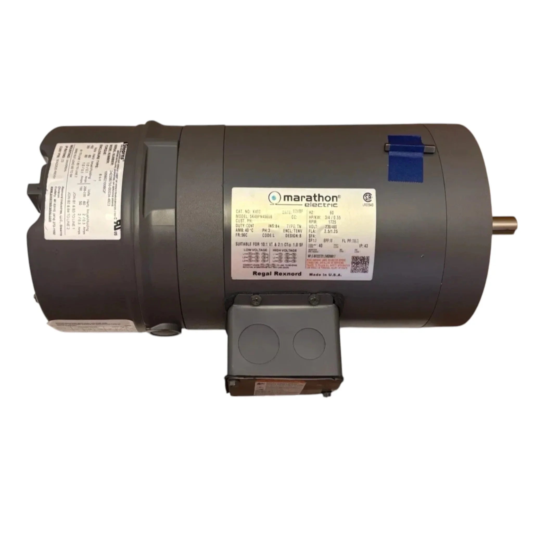 5K49PN4565 Marathon Brake Motor 230/460 V