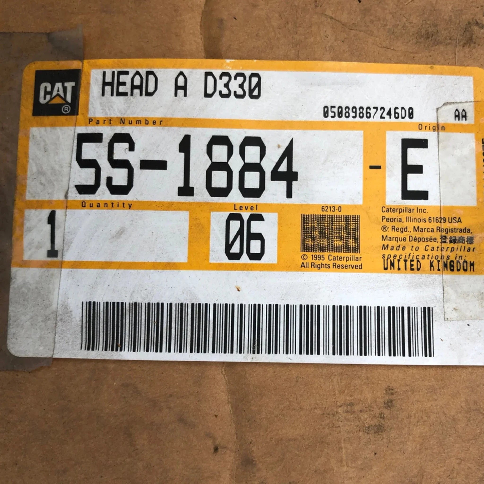 5S1884 CAT Head A D333
