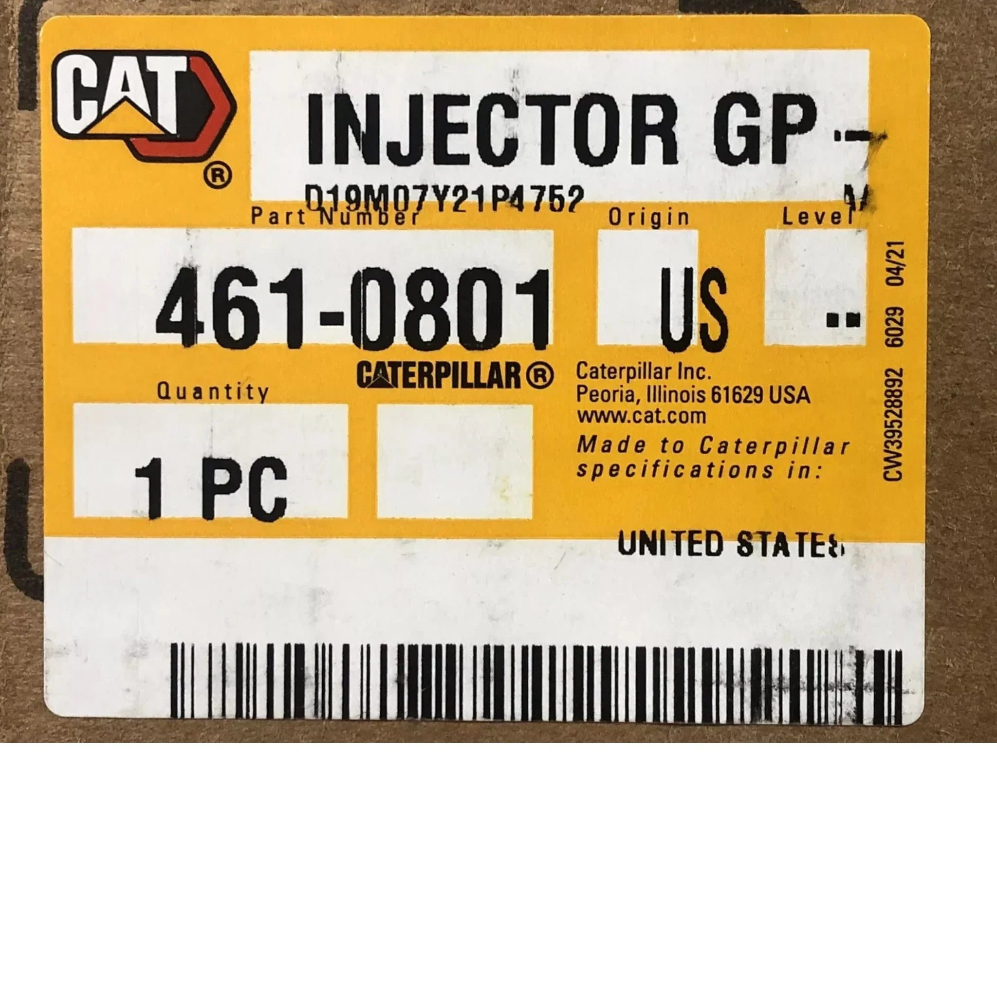 461-0801 CAT Unit Fuel Injector