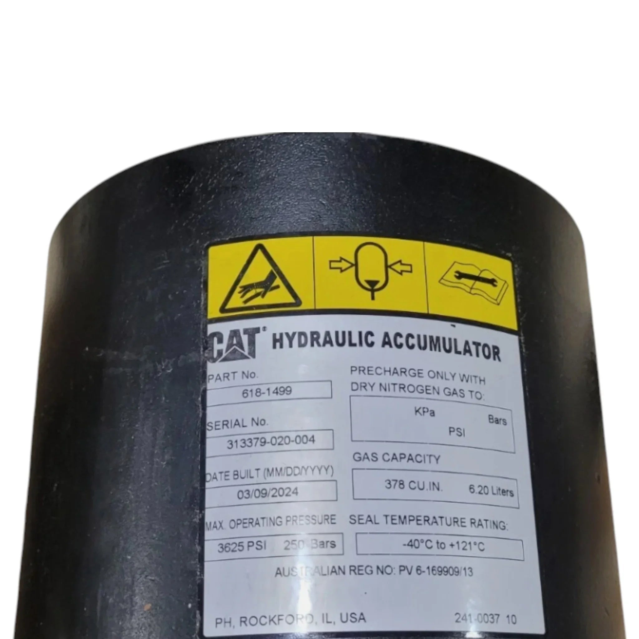 618-1499 CAT Uncharged Hydraulic Accumulator